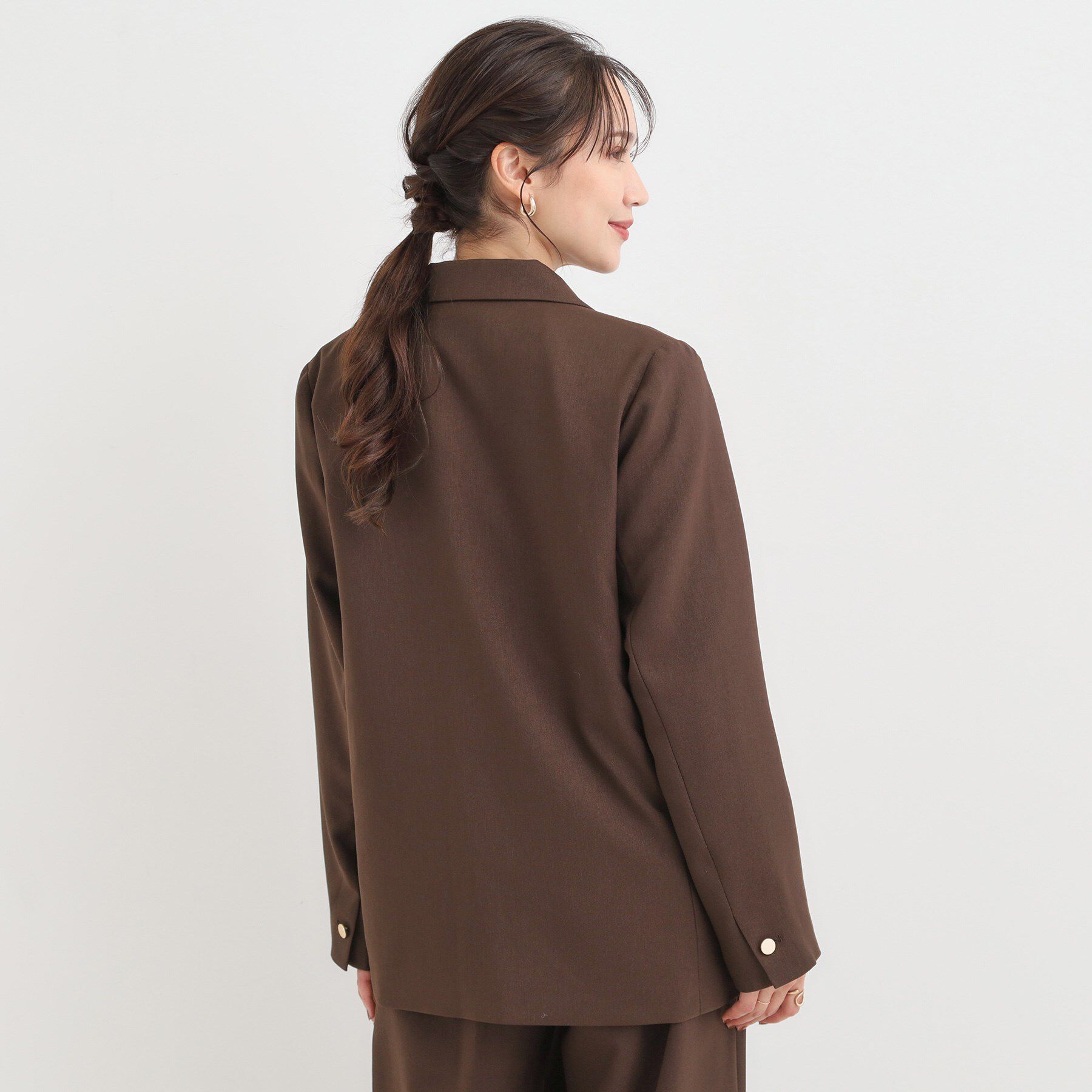 SHOO･LA･RUE「【洗える/S-LL/セットアップ可】カジュアルからきれいめまで ダブルジャケット」|テーラードジャケット|