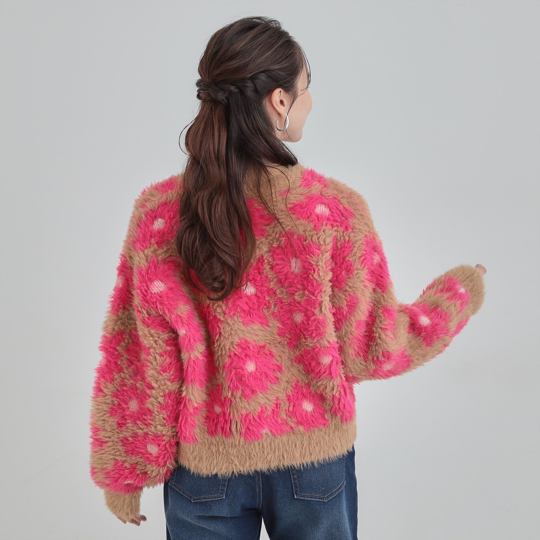 SHOO･LA･RUE「【選べる4柄】ふわふわ ロングフェザーニット」|ニット・セーター|