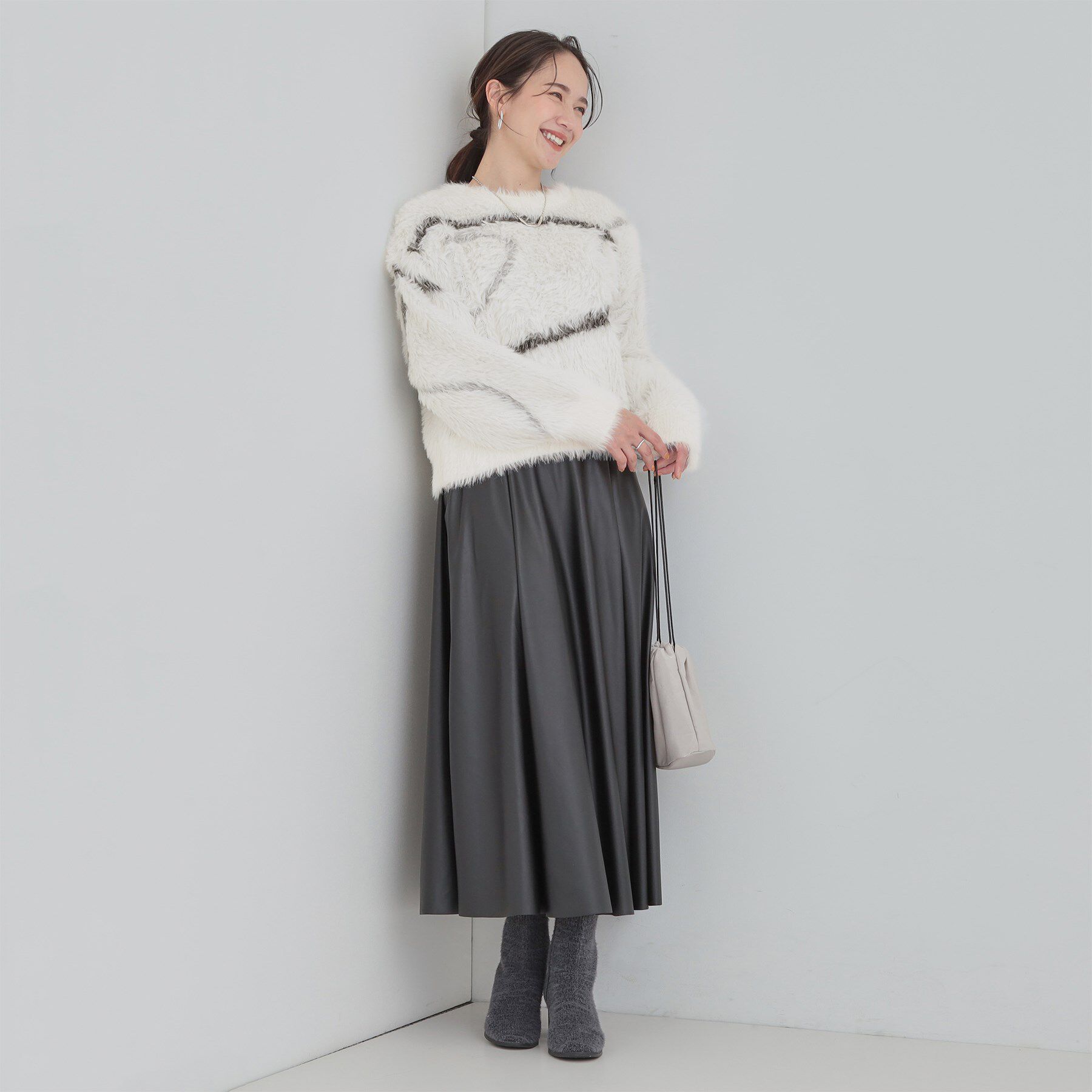 SHOO･LA･RUE「【選べる4柄】ふわふわ ロングフェザーニット」|ニット・セーター|