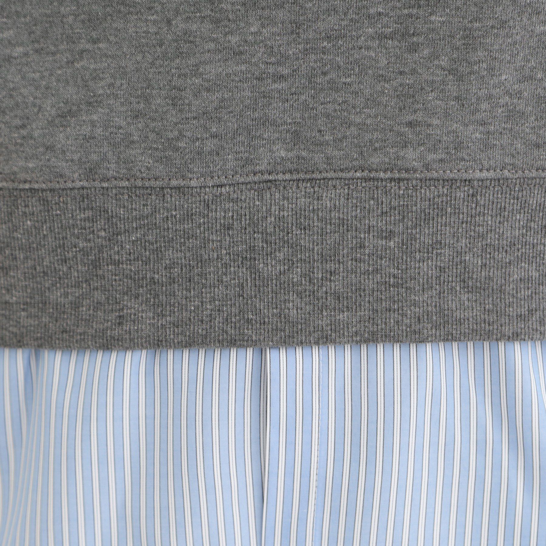 SHOO･LA･RUE「【洗濯機可/S-LL】1枚でサマ見え　シャツレイヤード風 スウェット」|パーカー|