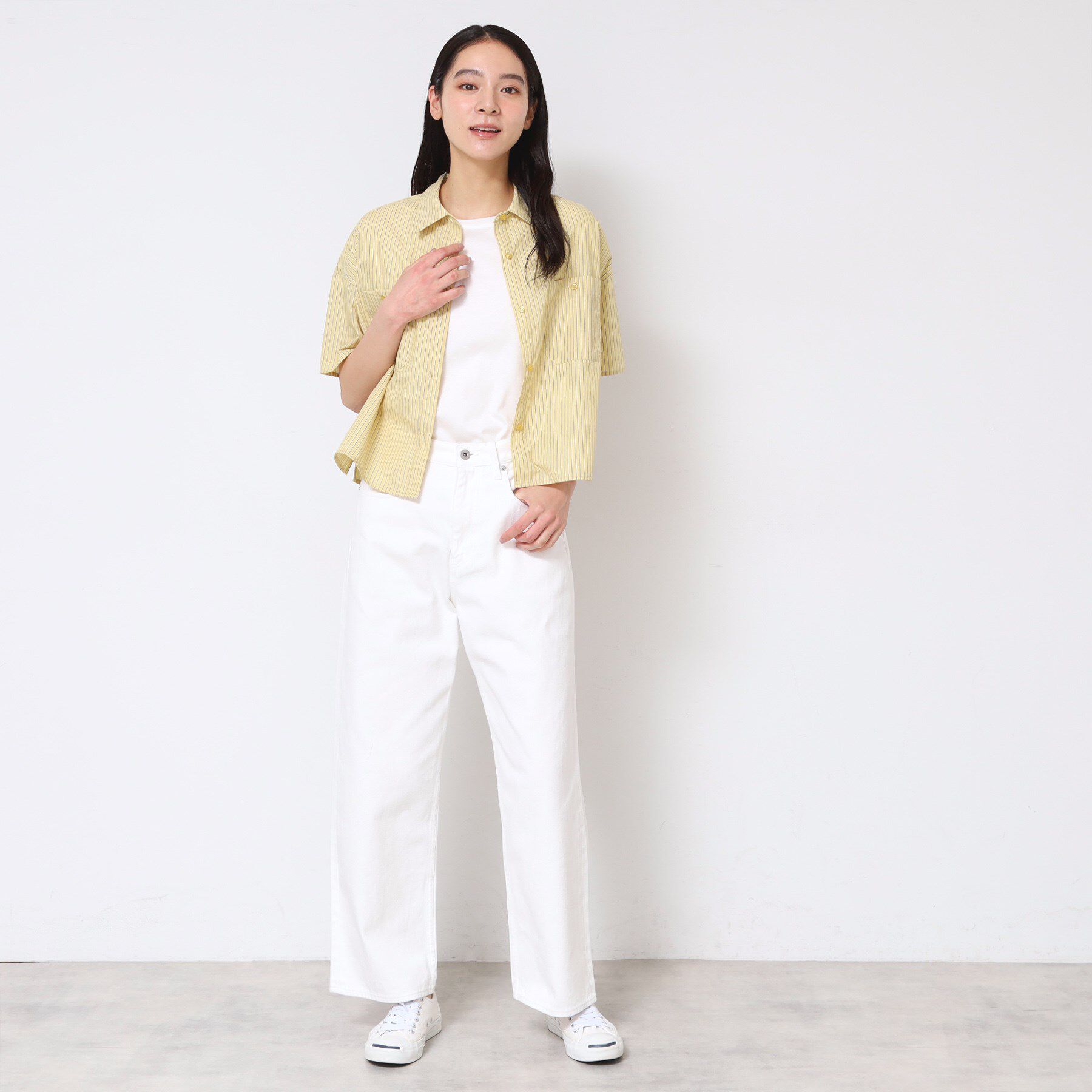 Dessin「【洗える】クロップド丈シャツ（XS～L）」|シャツ・ブラウス|