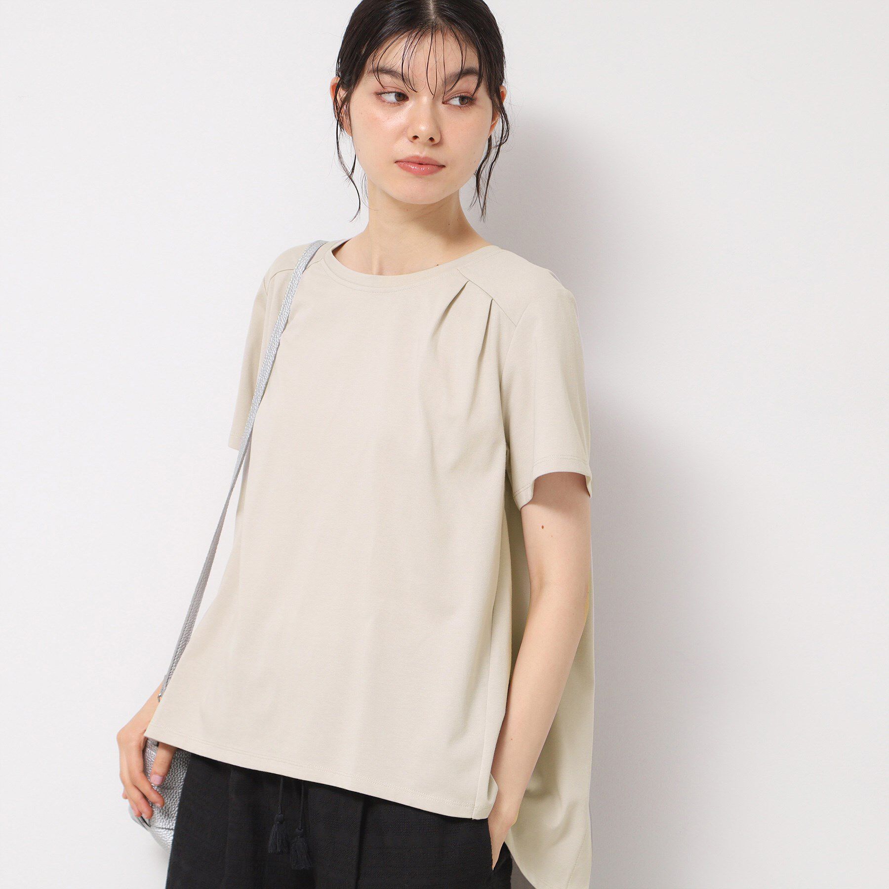 Dessin「【洗える】バックプリーツデザインカットソー」|Tシャツ・カットソー|