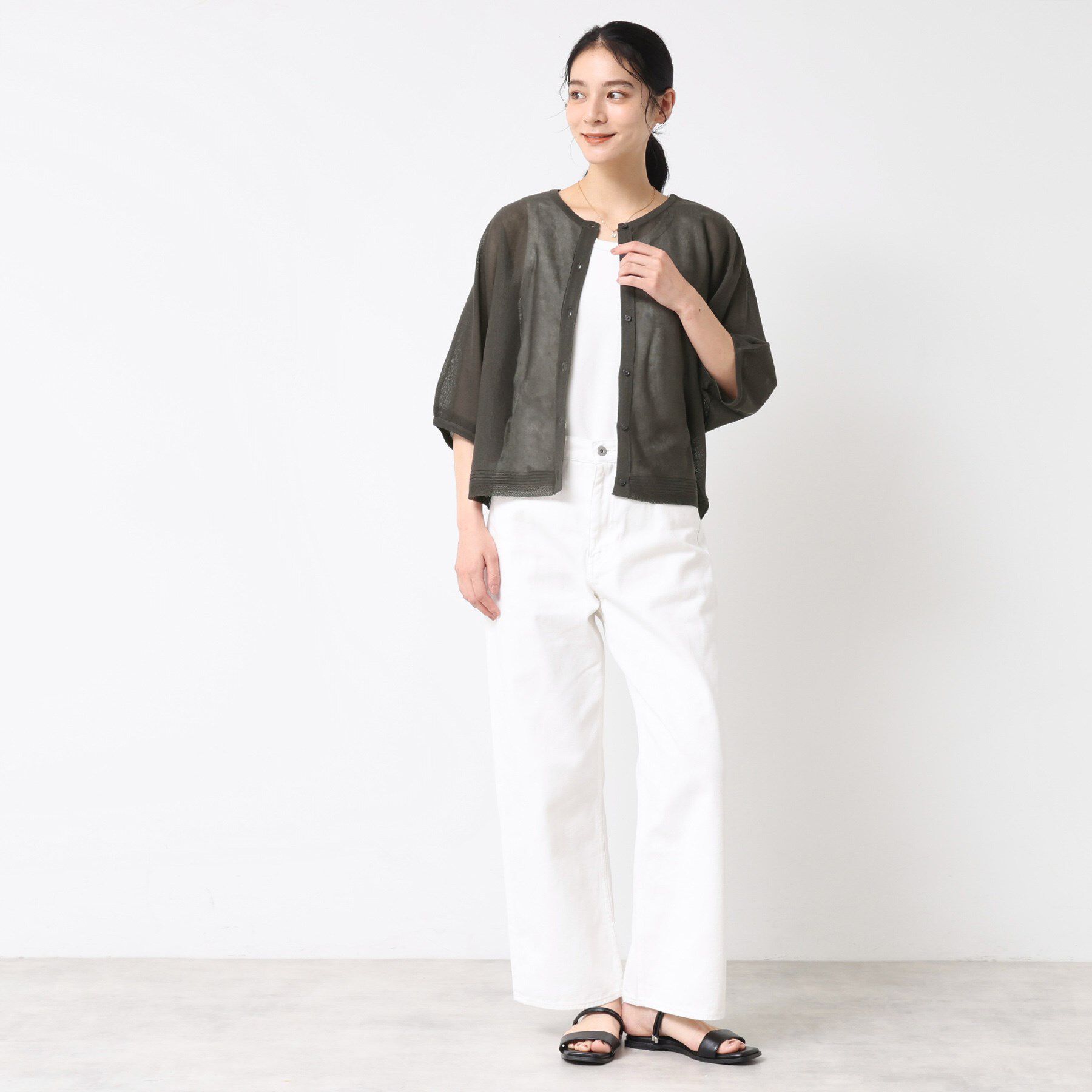 Dessin「【前後2WAY・洗える】シアーカーディガン」|カーディガン|