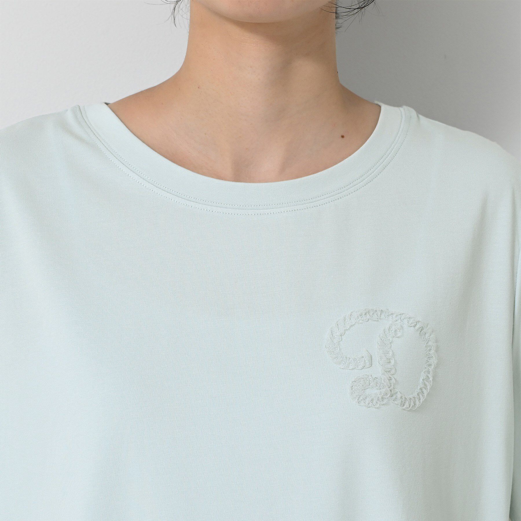 Dessin「【洗える】チュール刺繍Tシャツ」|Tシャツ・カットソー|