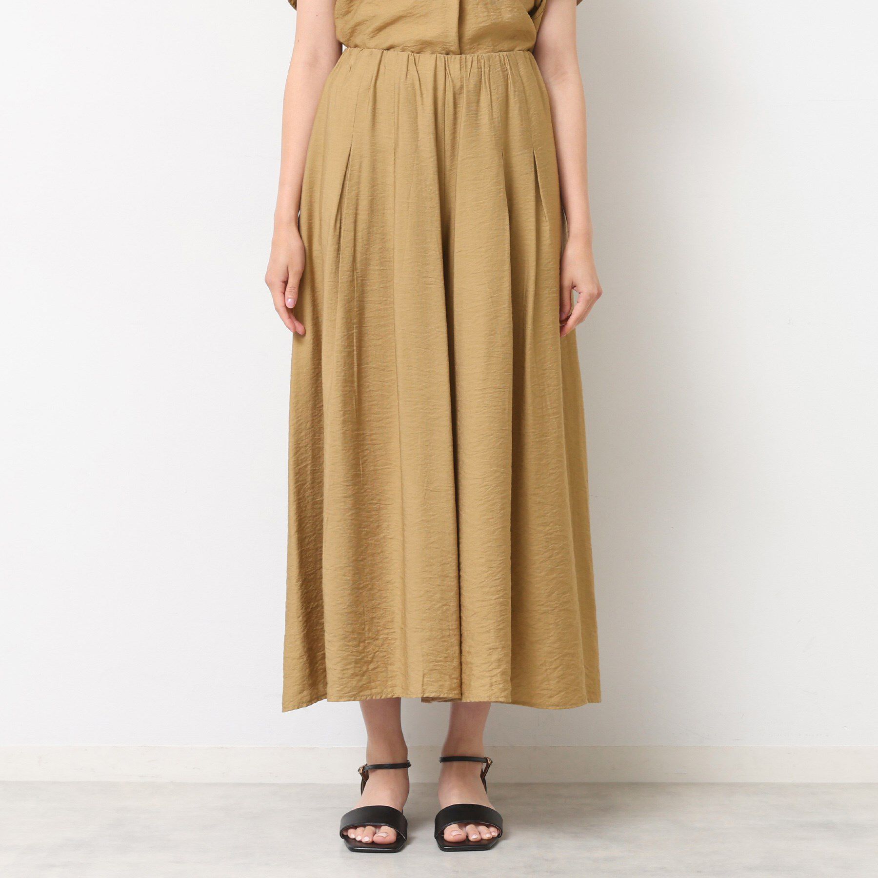 Dessin「【セットアップ可/ウエストゴム/洗える】ドレープワイドパンツ」|その他|