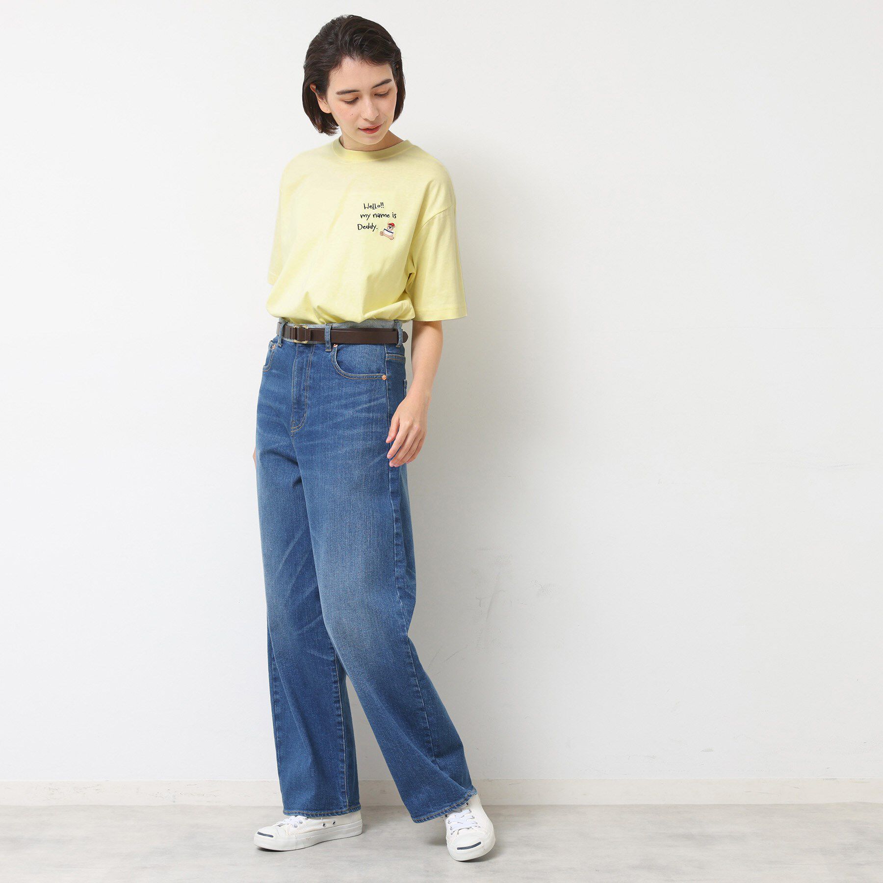 Dessin「【ユニセックス・洗える】Deddy刺繍入り オーガニックコットンTシャツ」|Tシャツ・カットソー|