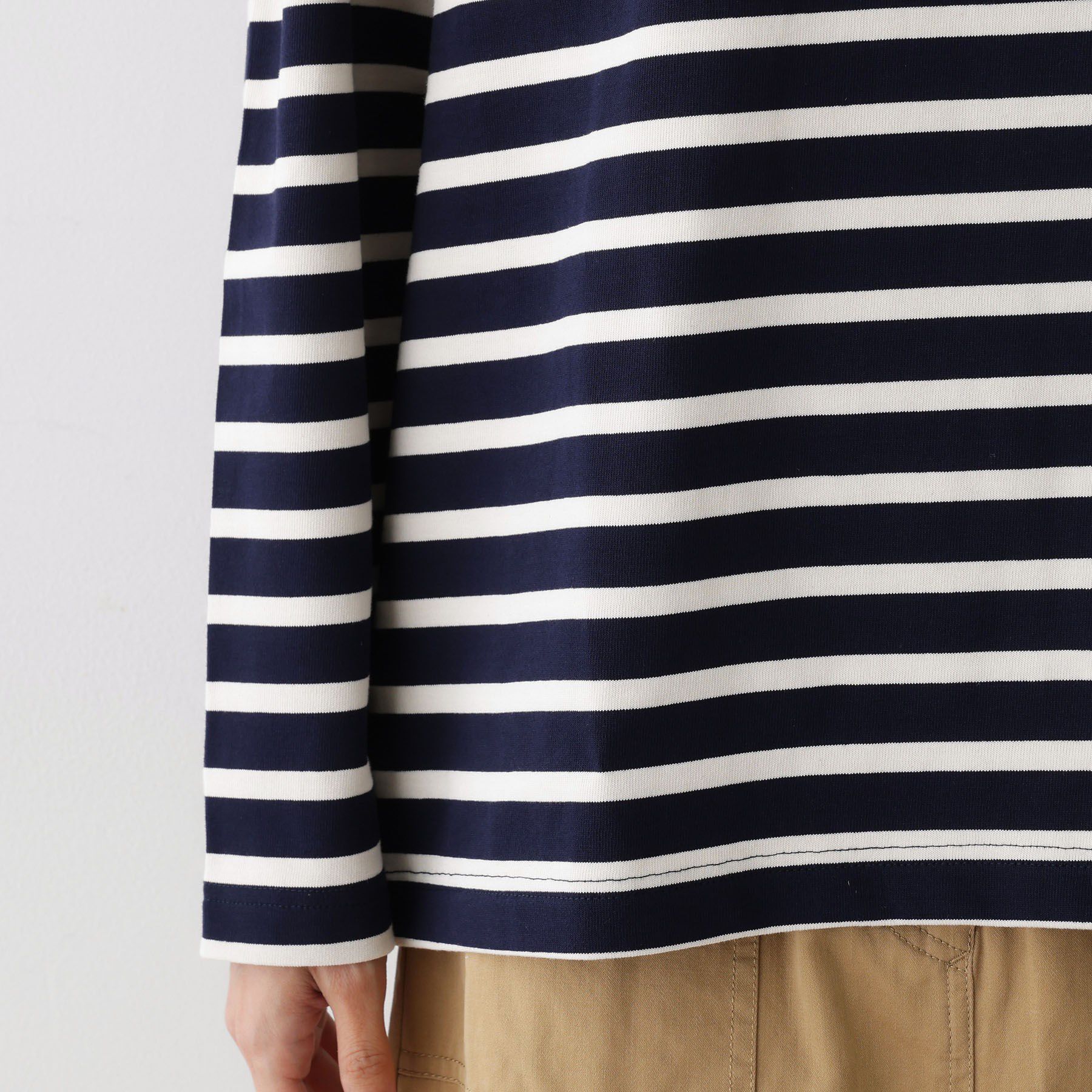 Dessin「【ユニセックス・洗える】ボートネックボーダーカットソー」|Tシャツ・カットソー|