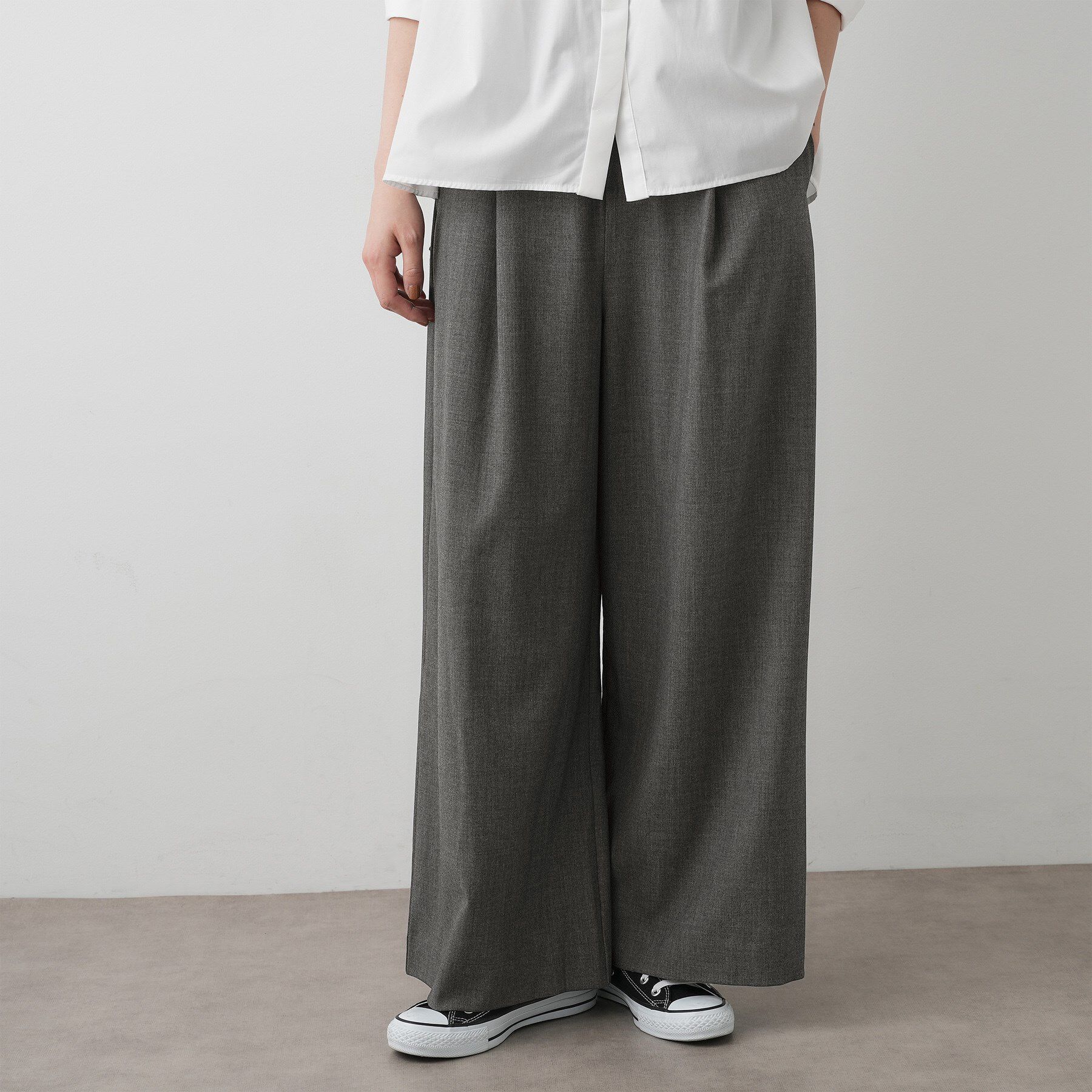 Dessin「【セットアップ可・洗える】ハイウエストタックパンツ」|その他|