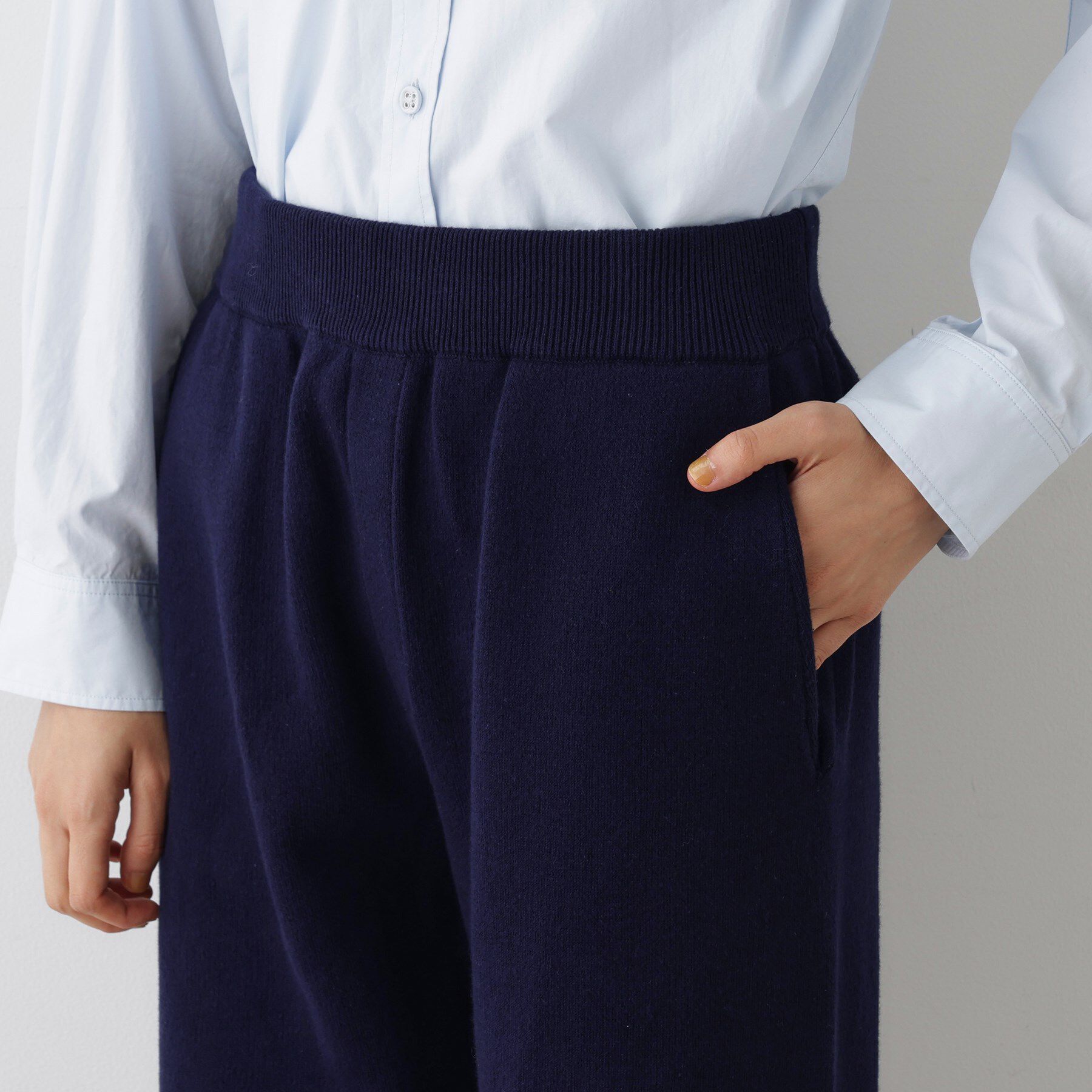 Dessin「【ウエストゴム／洗える】コットンニットリラクシーパンツ」|その他|