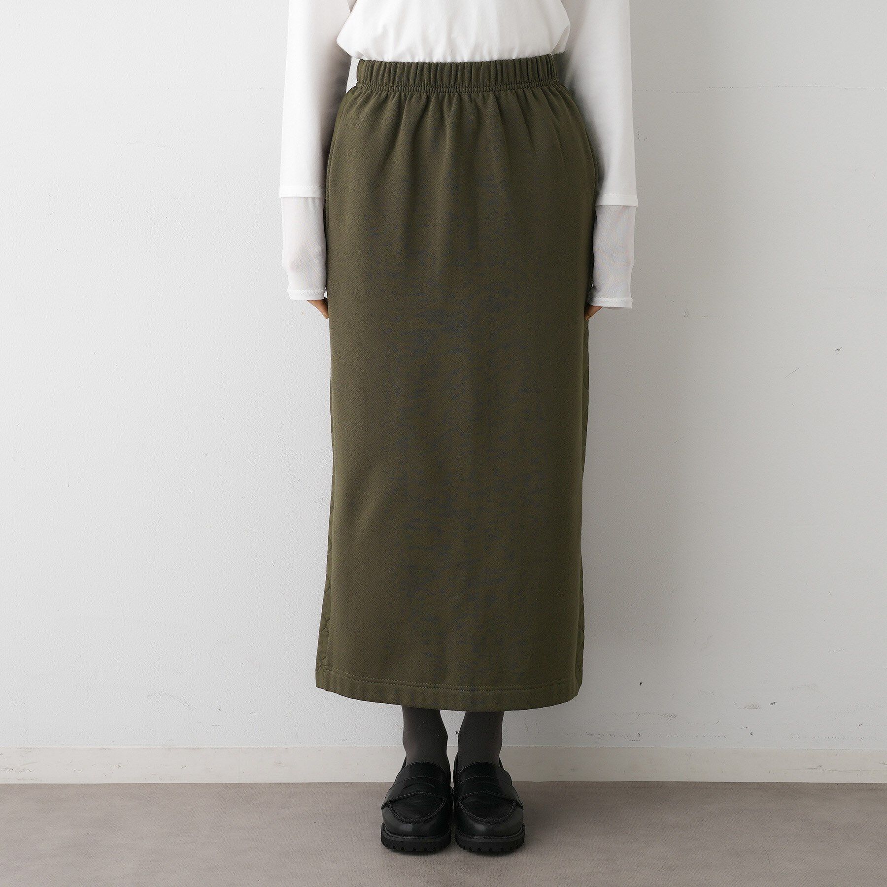 Dessin「【セットアップ可/ウエストゴム】裏毛Iラインスカート」|スカート|