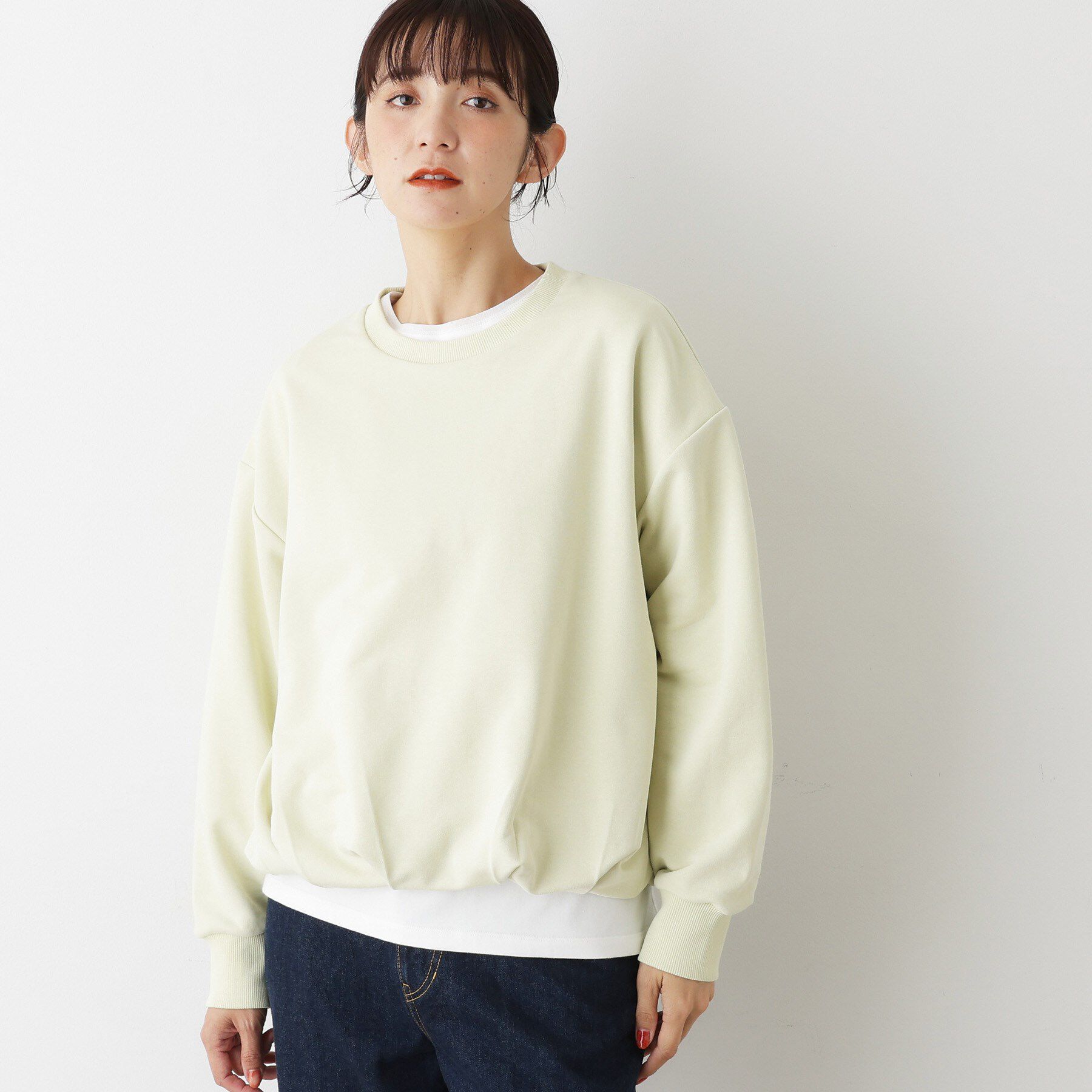 Dessin「【洗える】バルーンシルエットミニ裏毛プルオーバー」|Tシャツ・カットソー|