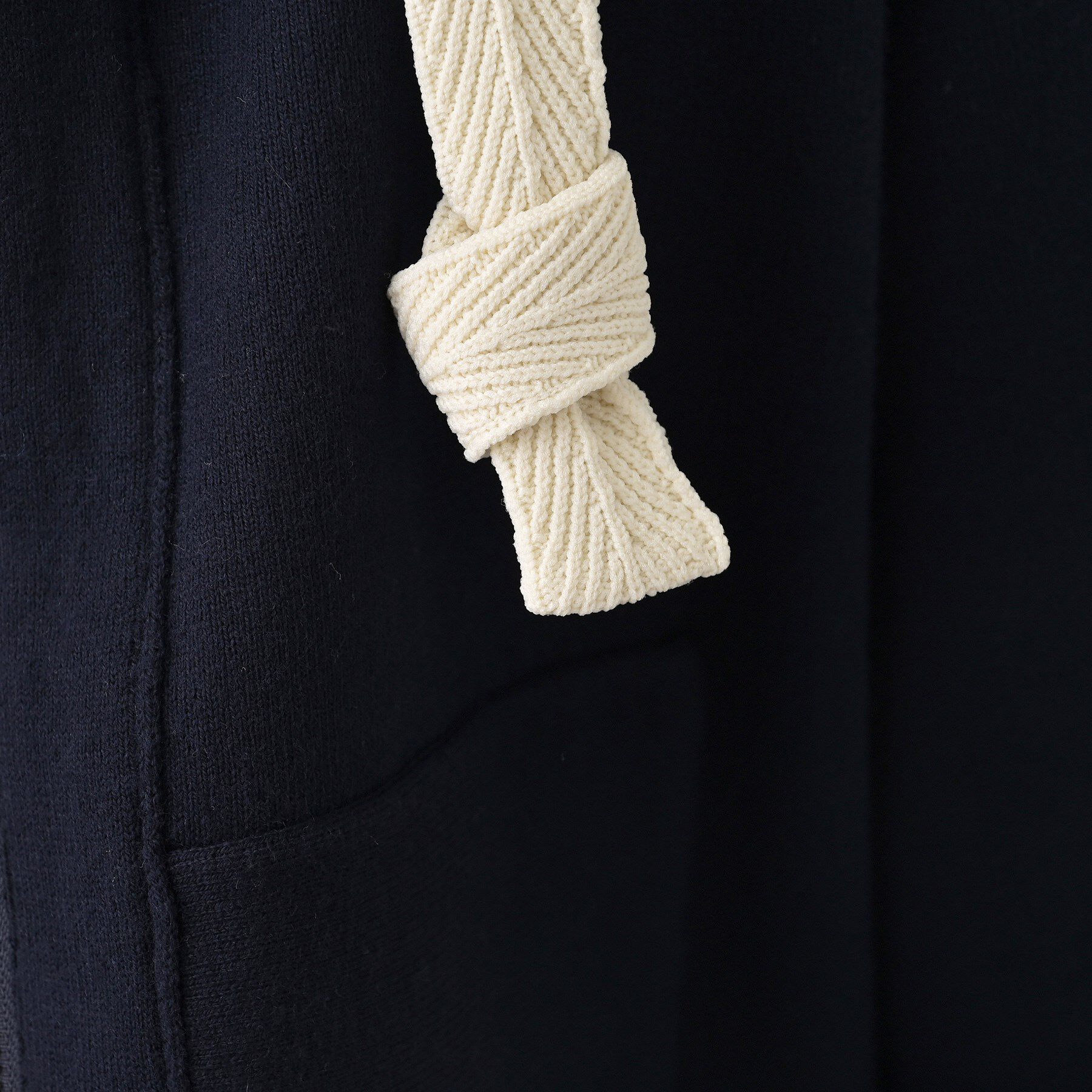 Dessin「【洗える】コットンカシミヤブレンドフードジップカーディガン」|パーカー|