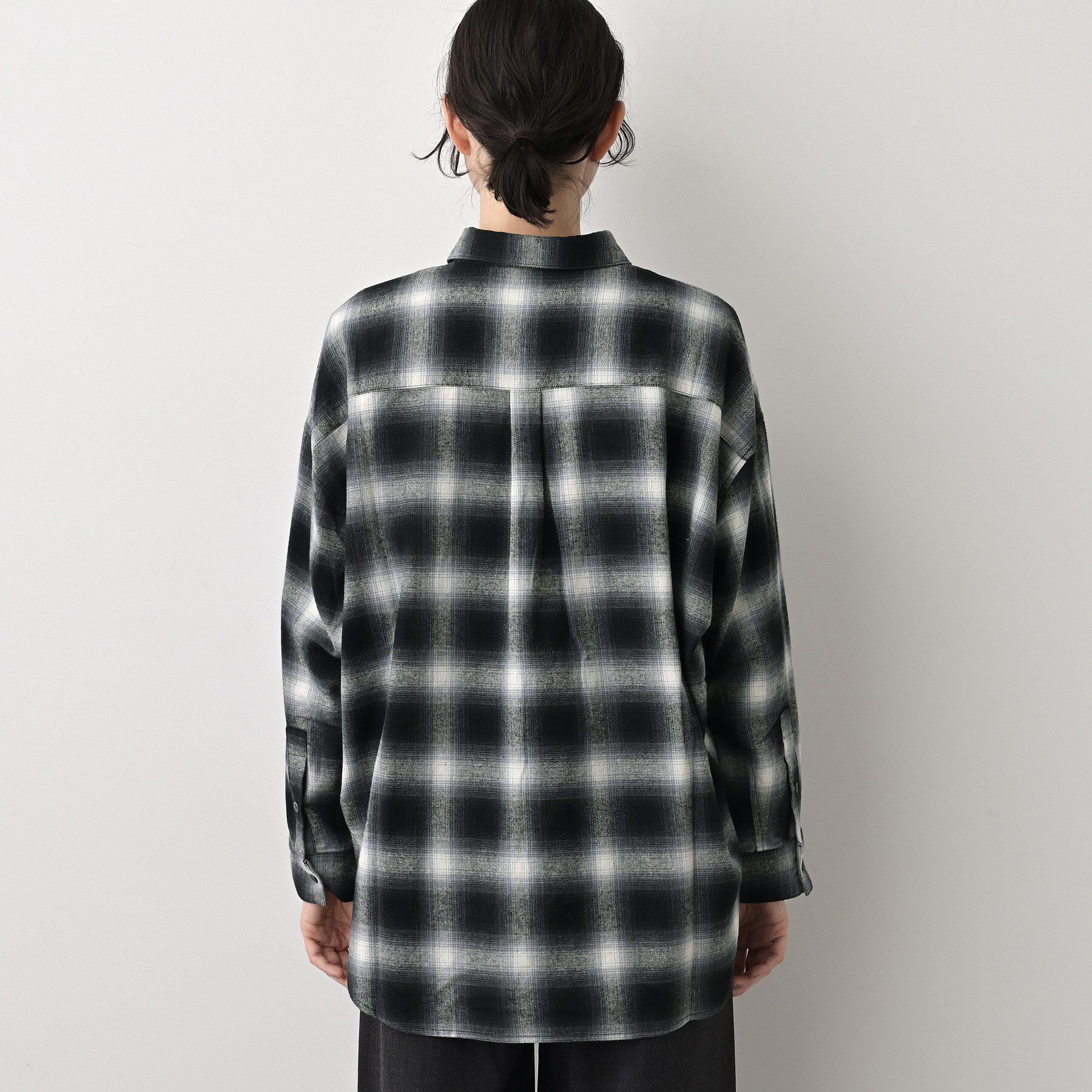 Dessin「【洗える】起毛オンブレーチェック柄シャツ」|シャツ・ブラウス|