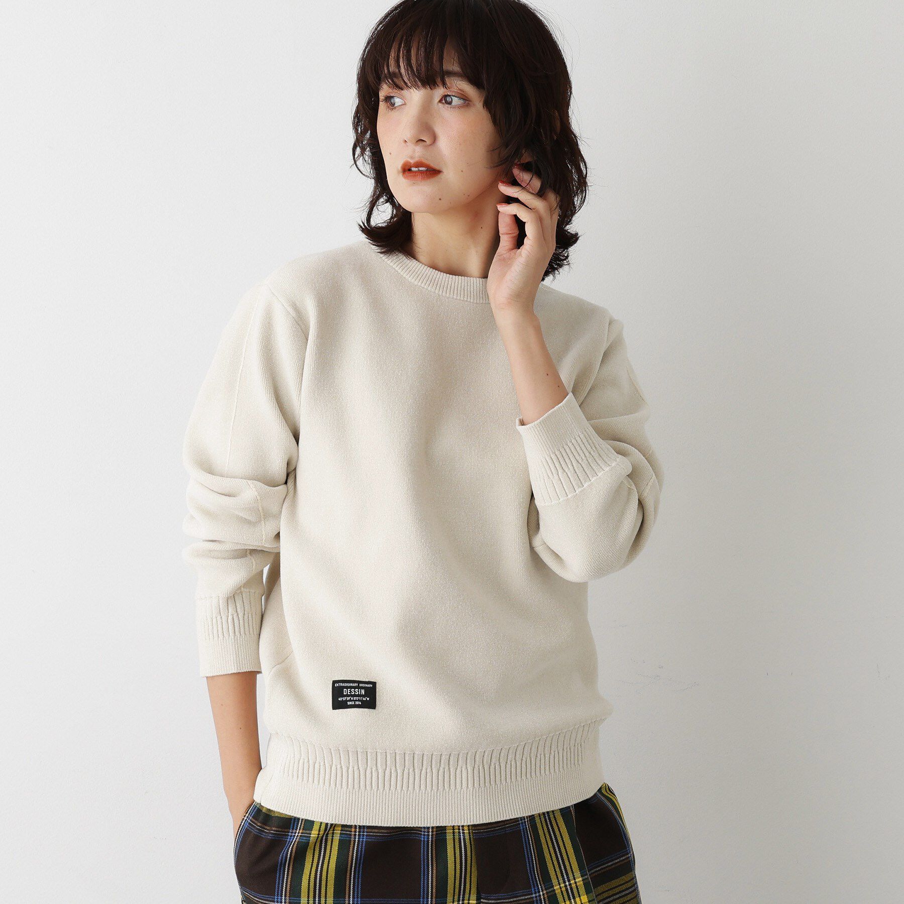 Dessin「【ユニセックス/洗える】ミニモールニット」|ニット・セーター|