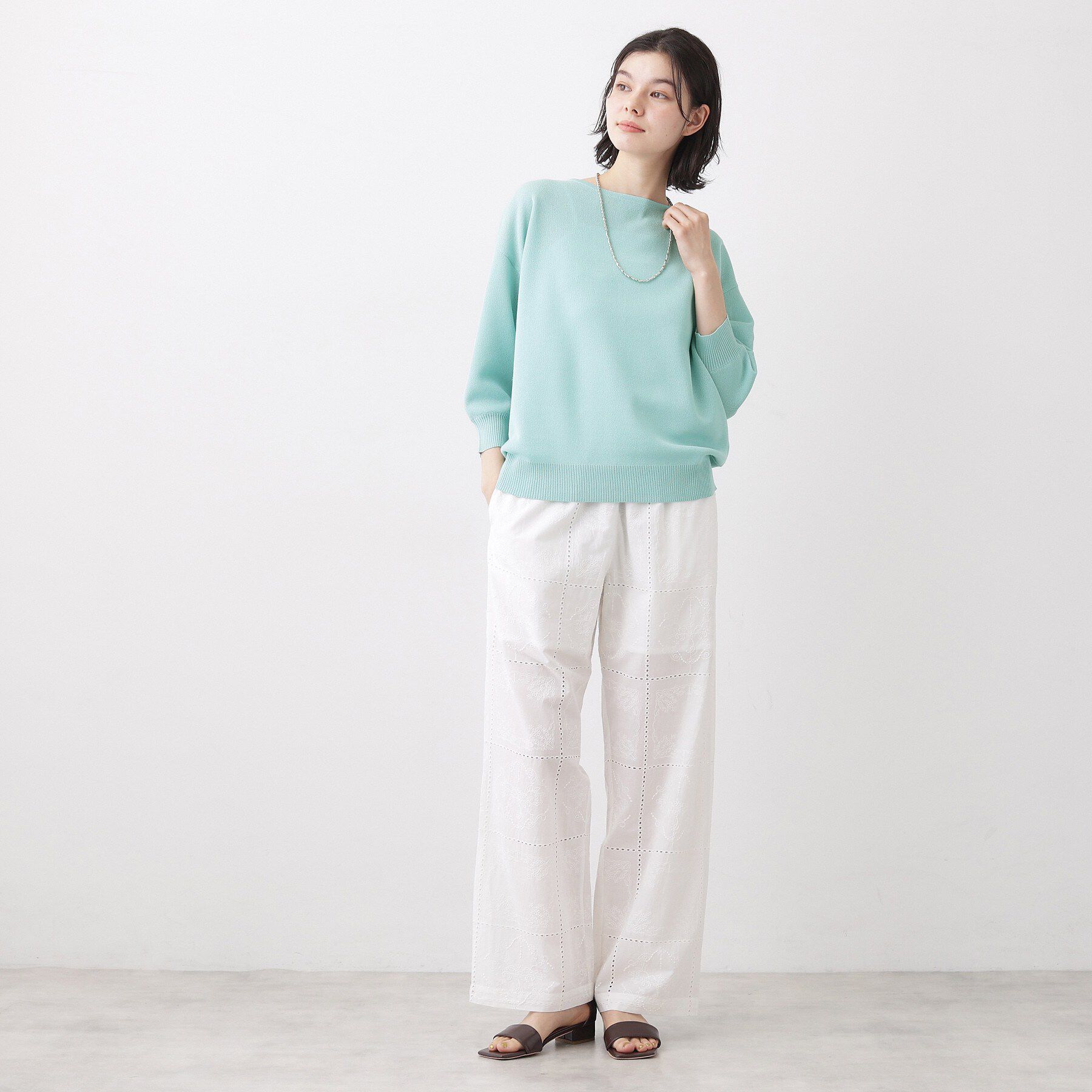 Dessin「【洗える】シアーリラックスニット」|ニット・セーター|