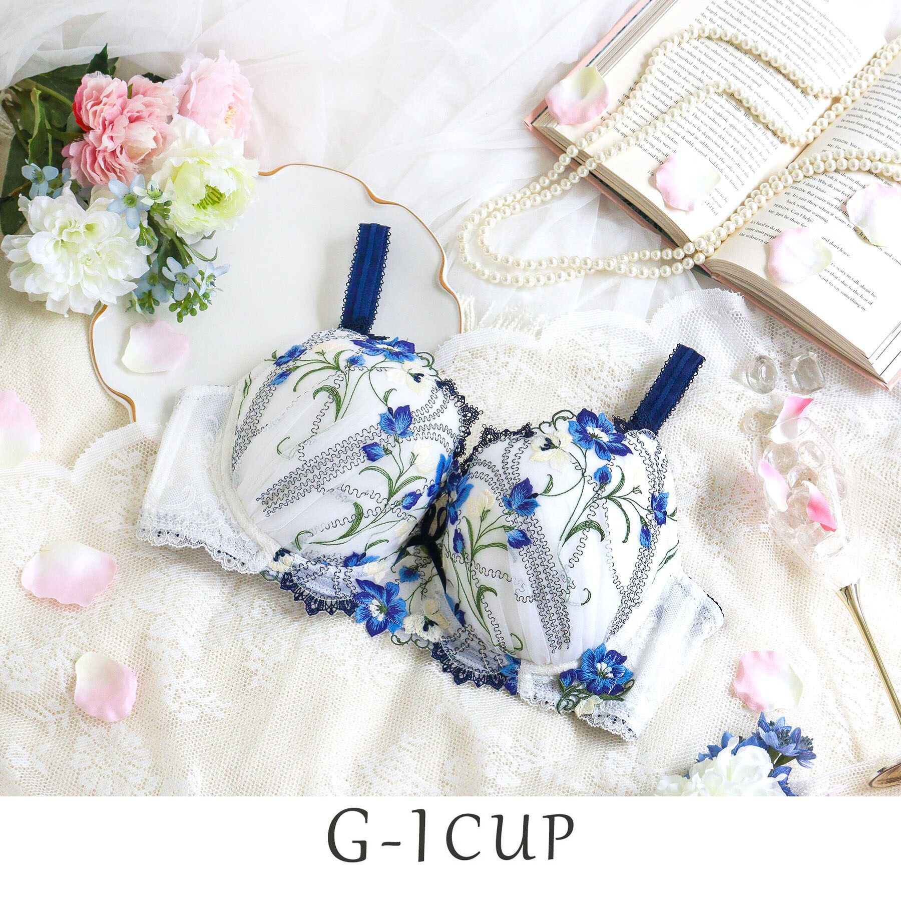 Risa Magli「テリン ブラジャー（G-I）＜S Make Type＞」|インナー|ネイビー(094)