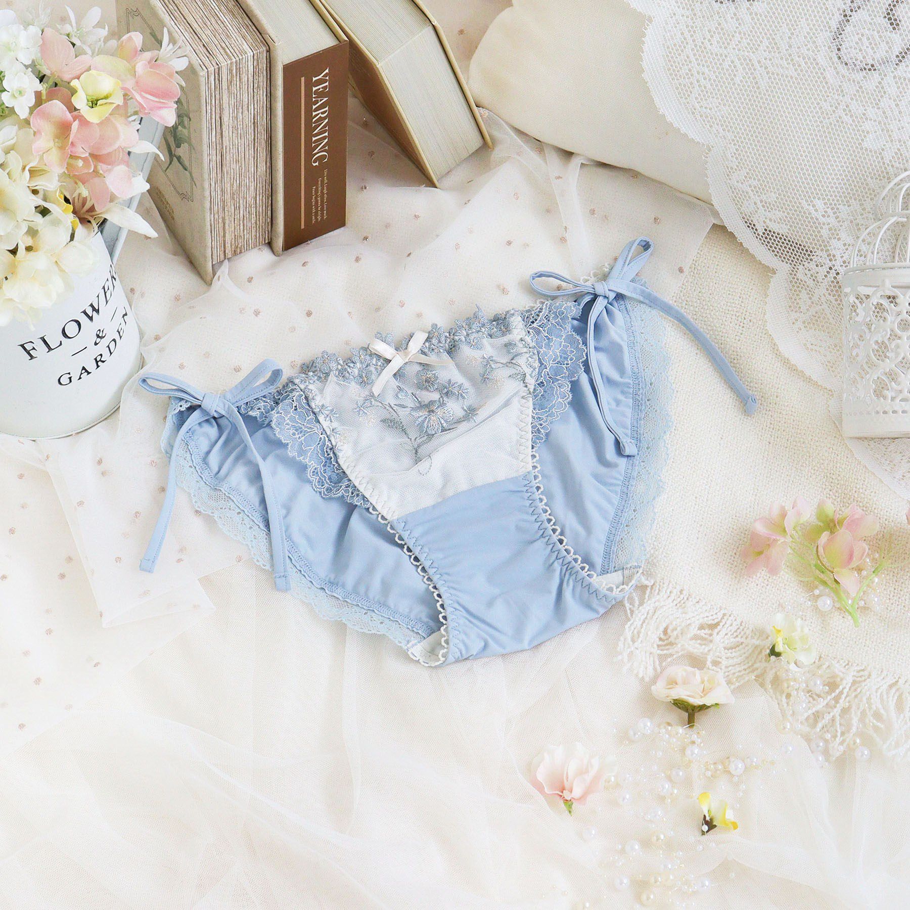 Risa Magli「レーナ リボンショーツ」|インナー|ブルー(092)