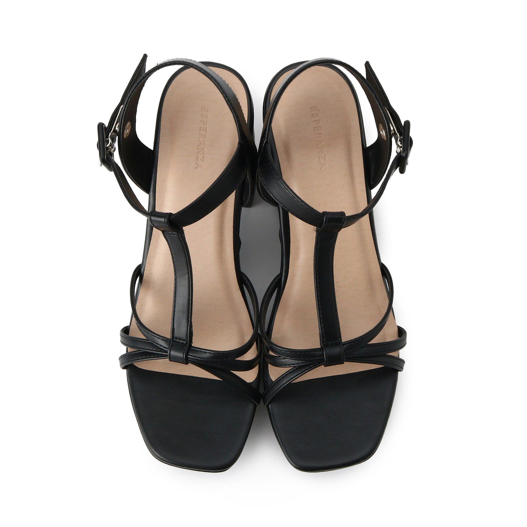 ESPERANZA「Tストラップミニバックルサンダル」|サンダル|