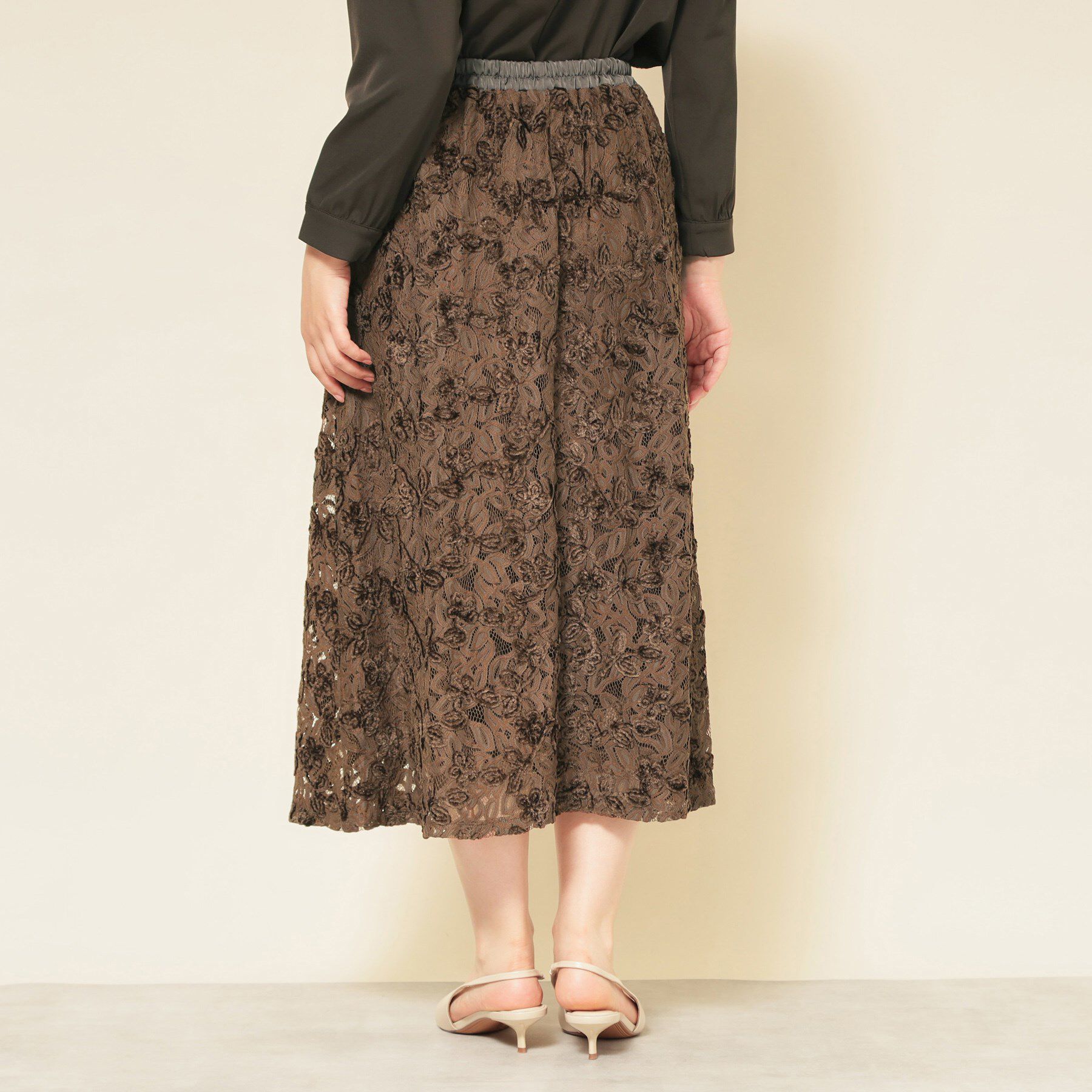 SunaUna「【モールレース／セットアップ可】ふんわりタックスカート」|スカート|