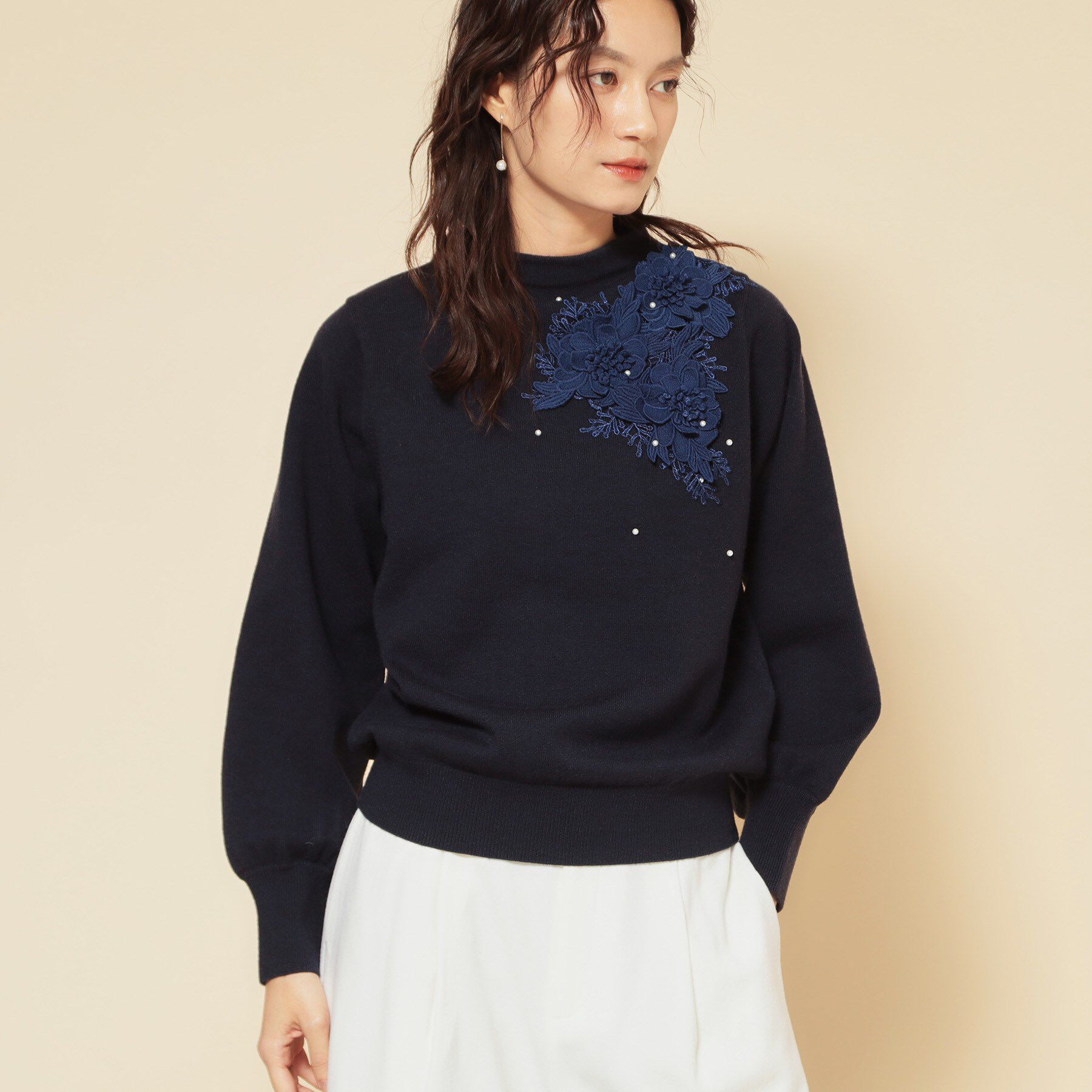 SunaUna「【洗える】ケミカルレースニット」|ニット・セーター|