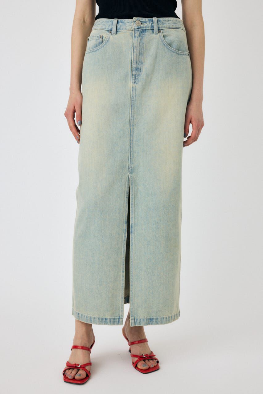MOUSSY「DENIM MAXI PENCIL スカート」|スカート|L/BLU1