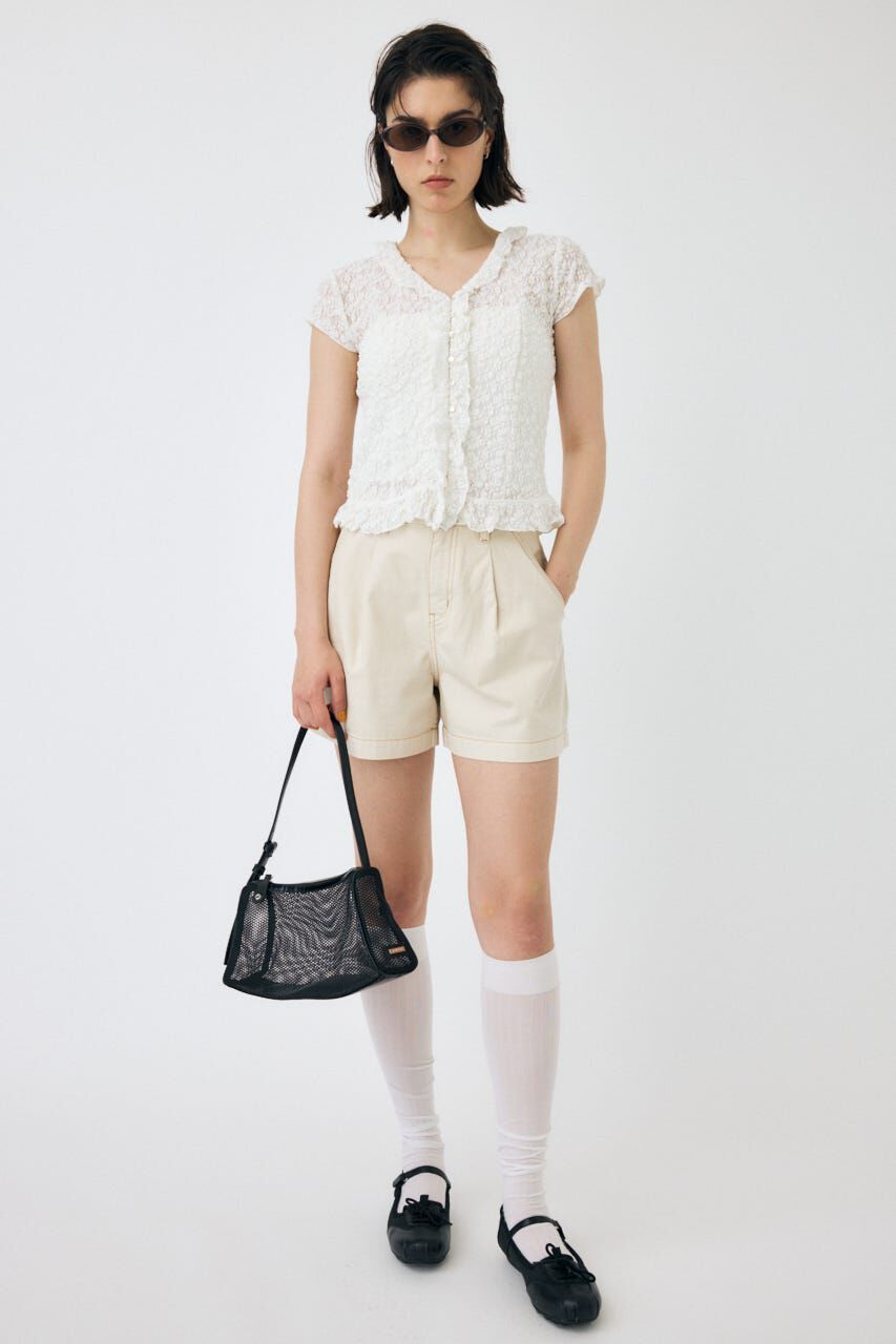 MOUSSY「DENIM タック ショーツ」|デニム|