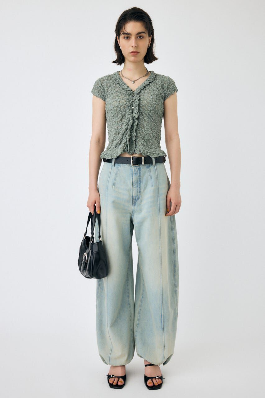 MOUSSY「PIN TUCK COCOON STRAIGHT」|デニム|