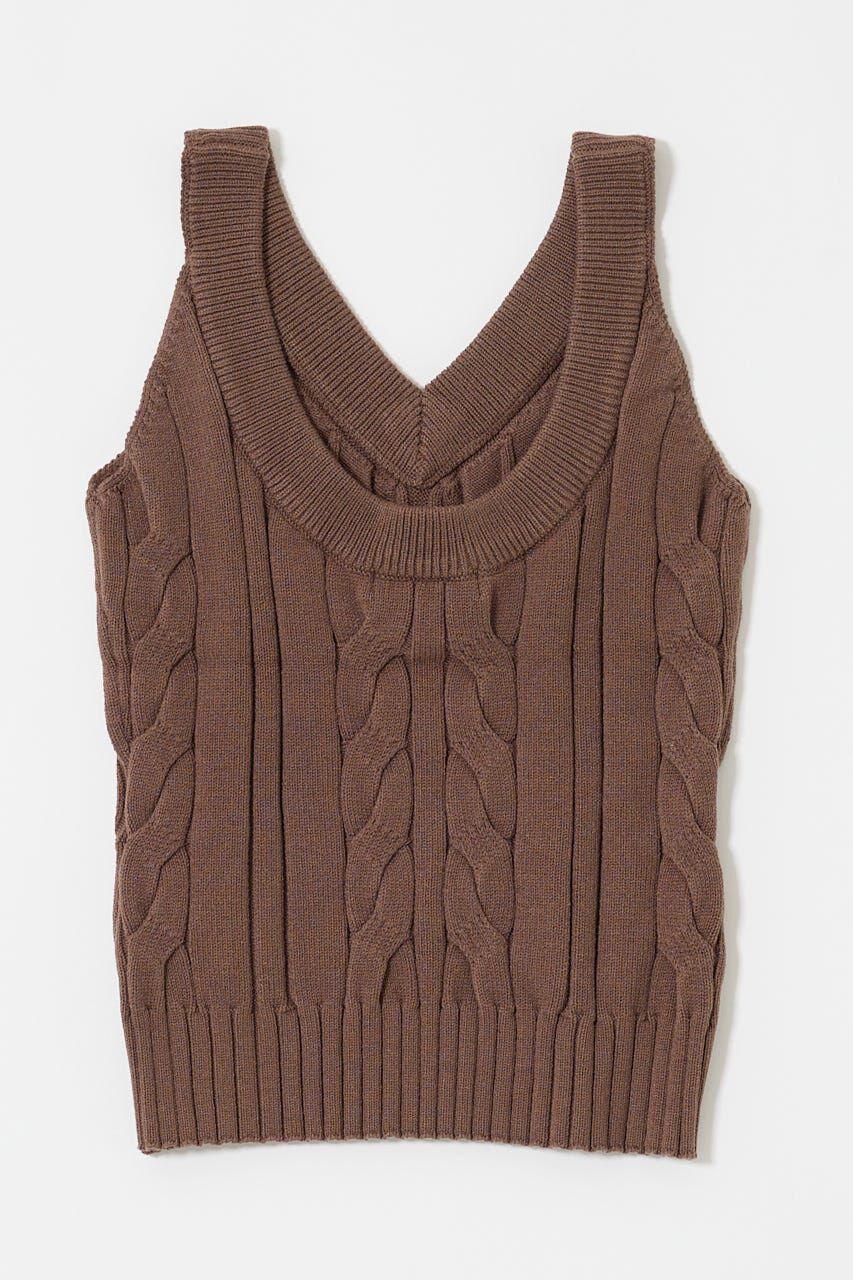 MOUSSY「CABLE KNIT キャミソール」|キャミソール|