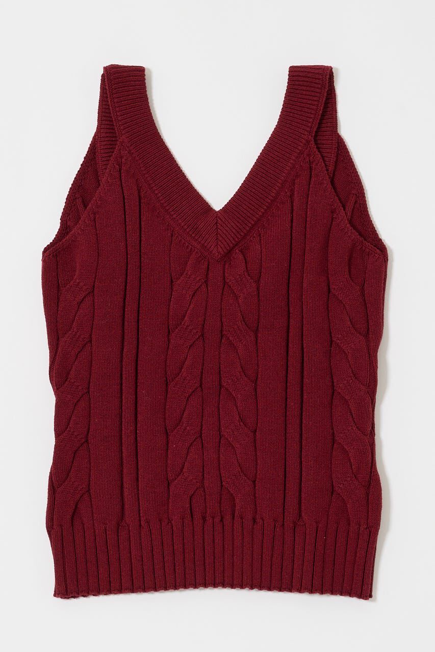MOUSSY「CABLE KNIT キャミソール」|キャミソール|