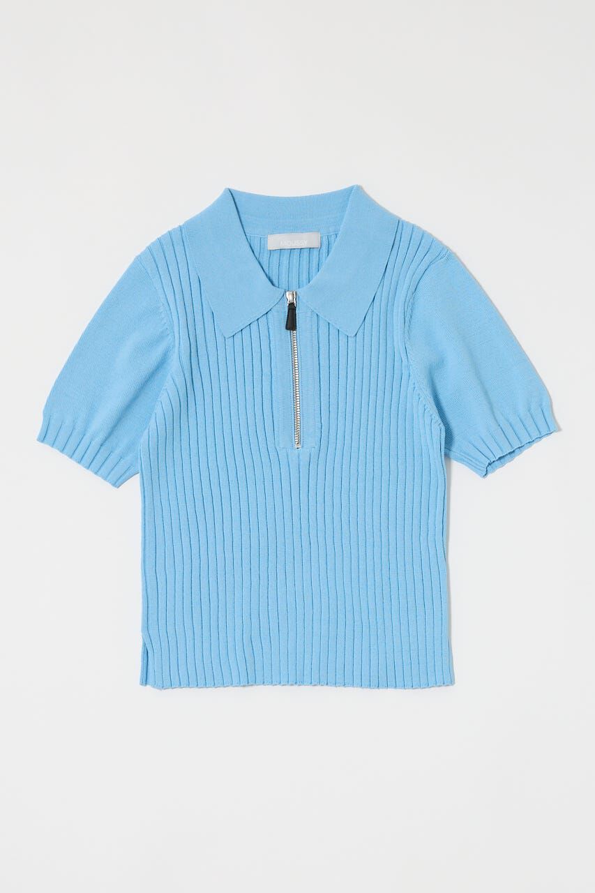 MOUSSY「HALF ZIP CLASSIC ポロ トップス」|ニット・セーター|