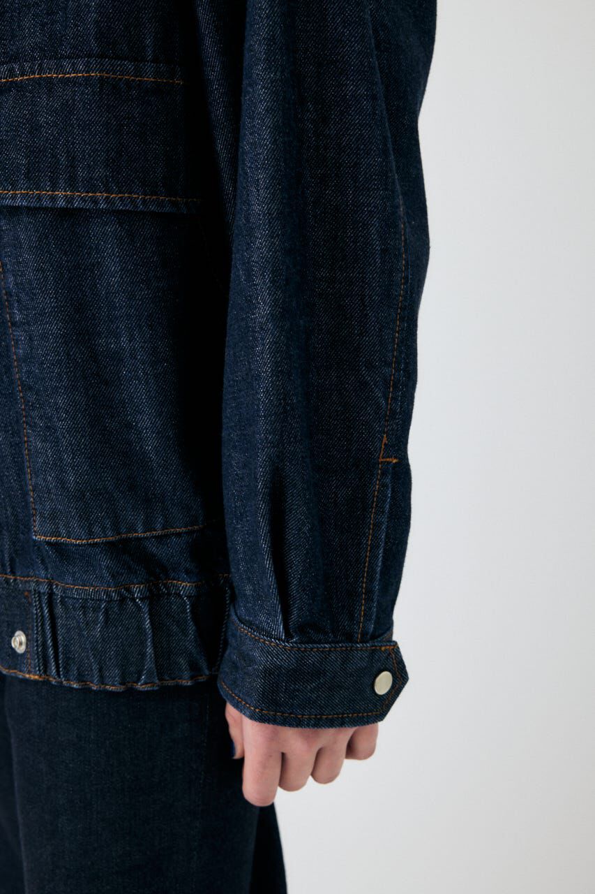 MOUSSY「TENCEL(TM)  DENIM OVER ブルゾン」|デニムジャケット|