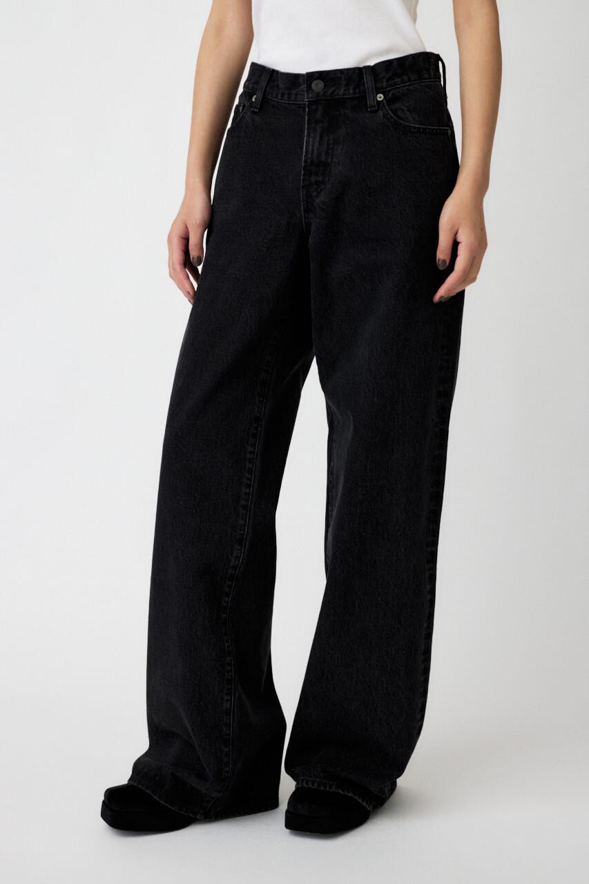 MOUSSY「LOW SLUNG WIDE ストレート」|デニム|