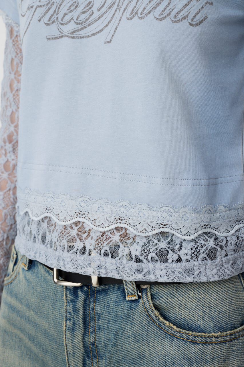 MOUSSY「LACE LAYER TEE」|Tシャツ・カットソー|