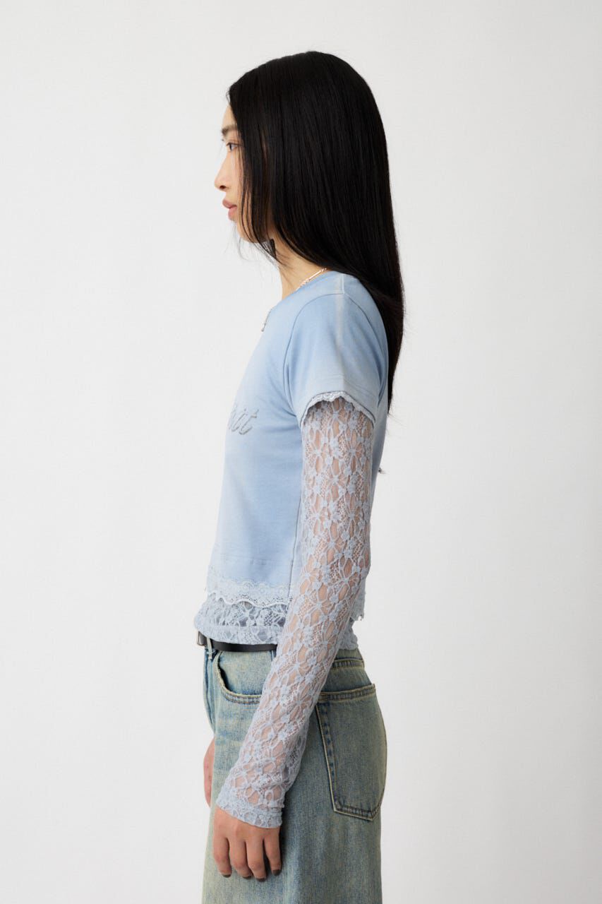 MOUSSY「LACE LAYER TEE」|Tシャツ・カットソー|