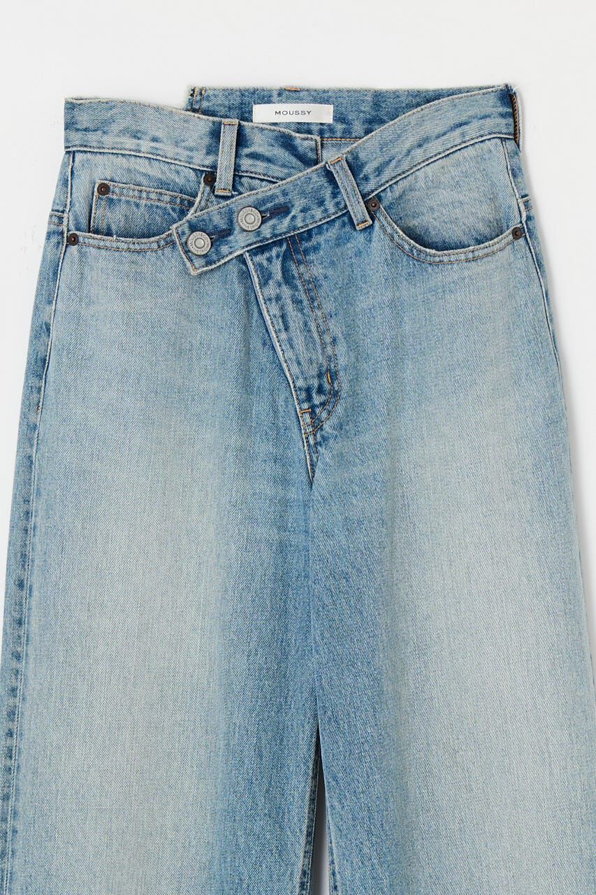 MOUSSY「CROSS WAIST WIDE ストレート」|デニム|