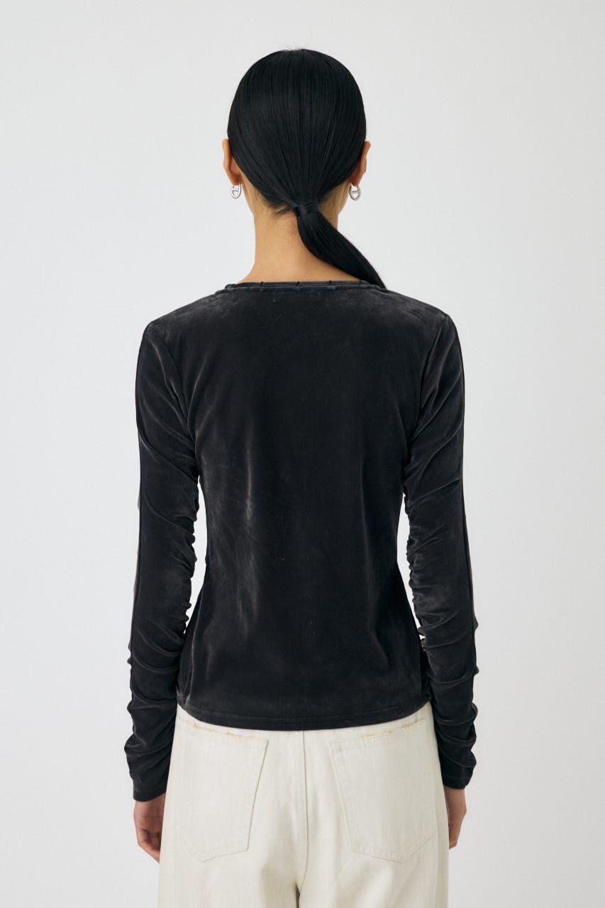 MOUSSY「SHEER VELOUR カーディガン」|Tシャツ・カットソー|