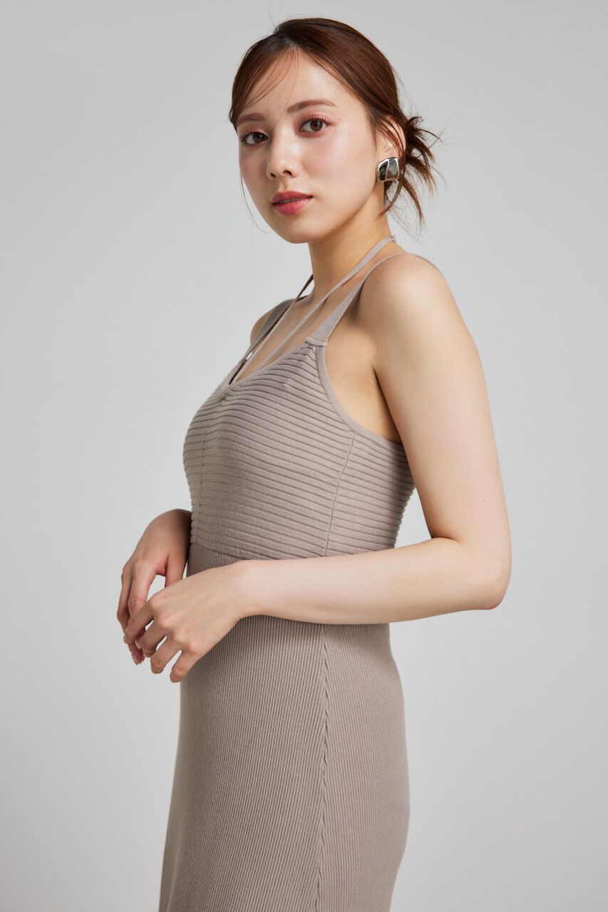 rienda「バストギャザーホルターマーメイドワンピース」|ワンピース|