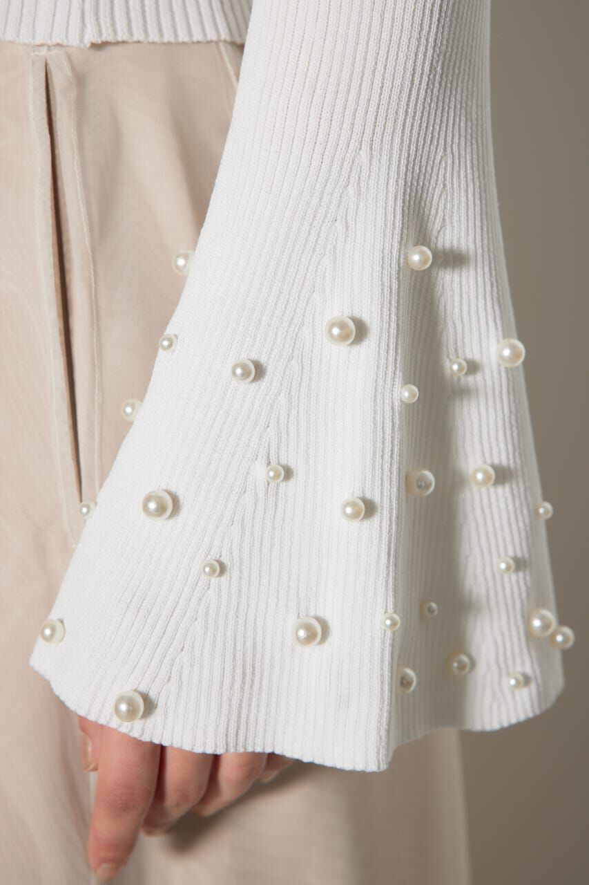 rienda「リボンオフショルダーニットトップス」|ニット・セーター|