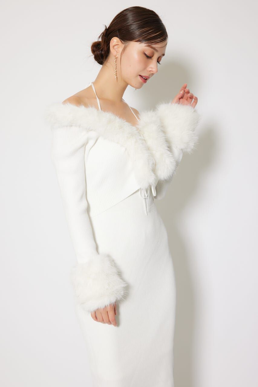 rienda「フェイクファーレディーニットワンピース」|ワンピース|