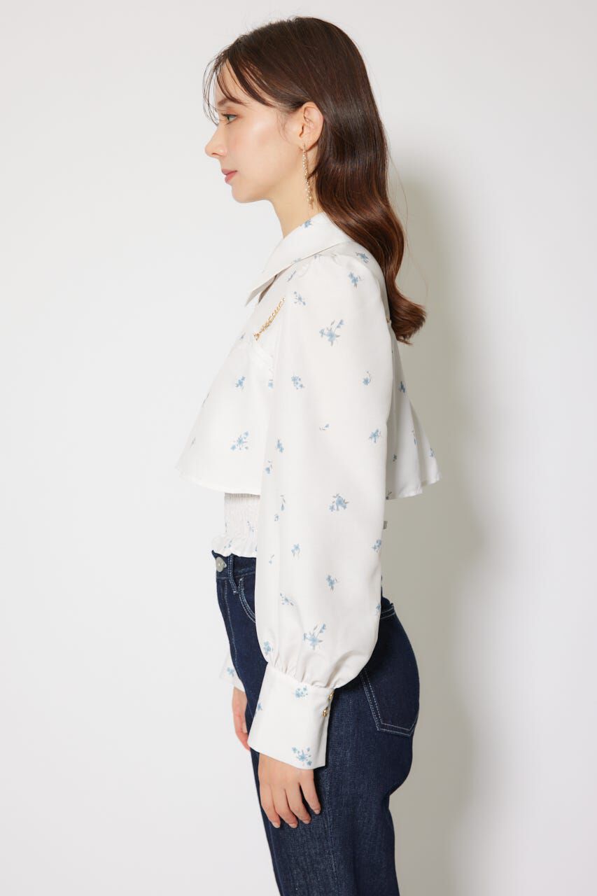 rienda「チェーンデザインシャーリングブラウス」|シャツ・ブラウス|