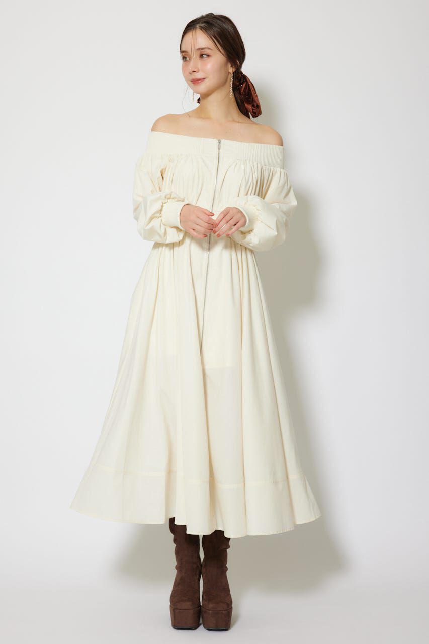 rienda「MA-1オフショルロングスリーブワンピース」|ワンピース|