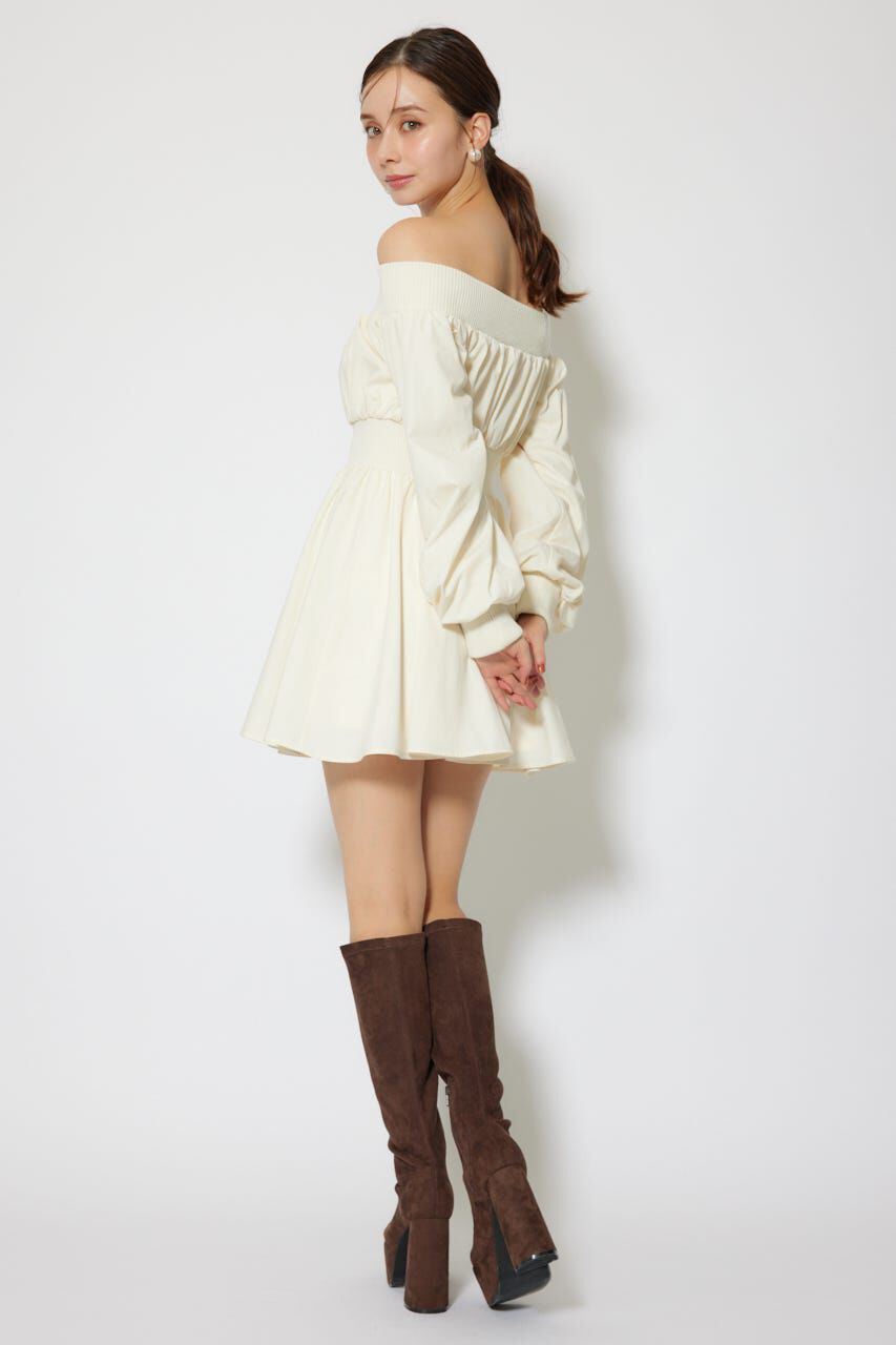 rienda「MA-1オフショルロングスリーブミニワンピース」|ワンピース|