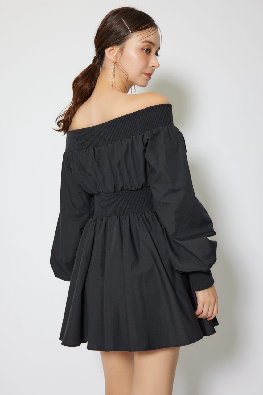 rienda「MA-1オフショルロングスリーブミニワンピース」|ワンピース|