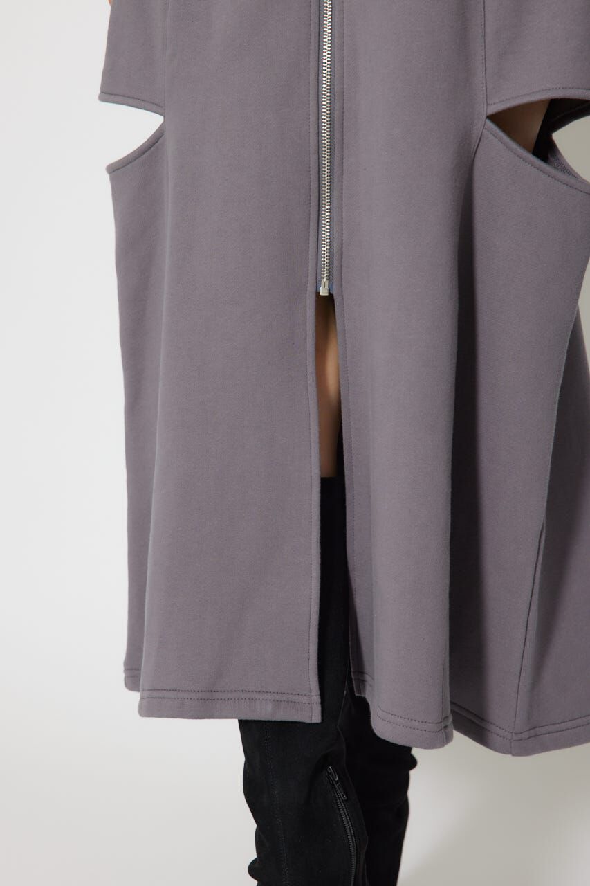 rienda「フェイクファー付きカッティング裏起毛ワンピース」|ワンピース|