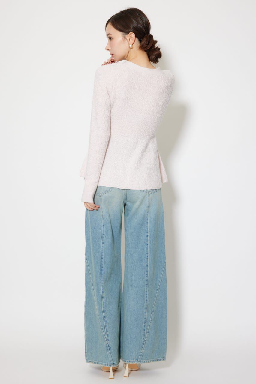 rienda「2WAYペプラムニットカーディガントップス」|ニット・セーター|