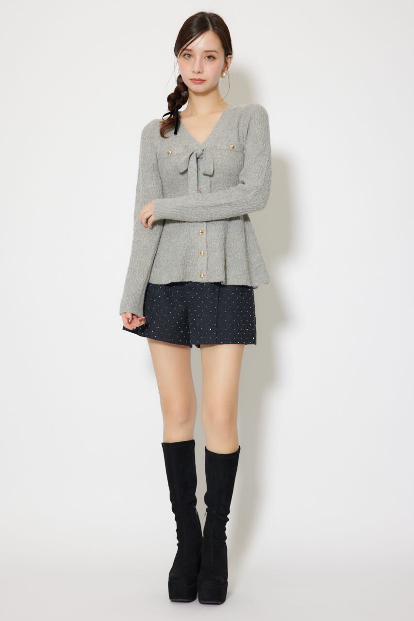 rienda「2WAYペプラムニットカーディガントップス」|ニット・セーター|