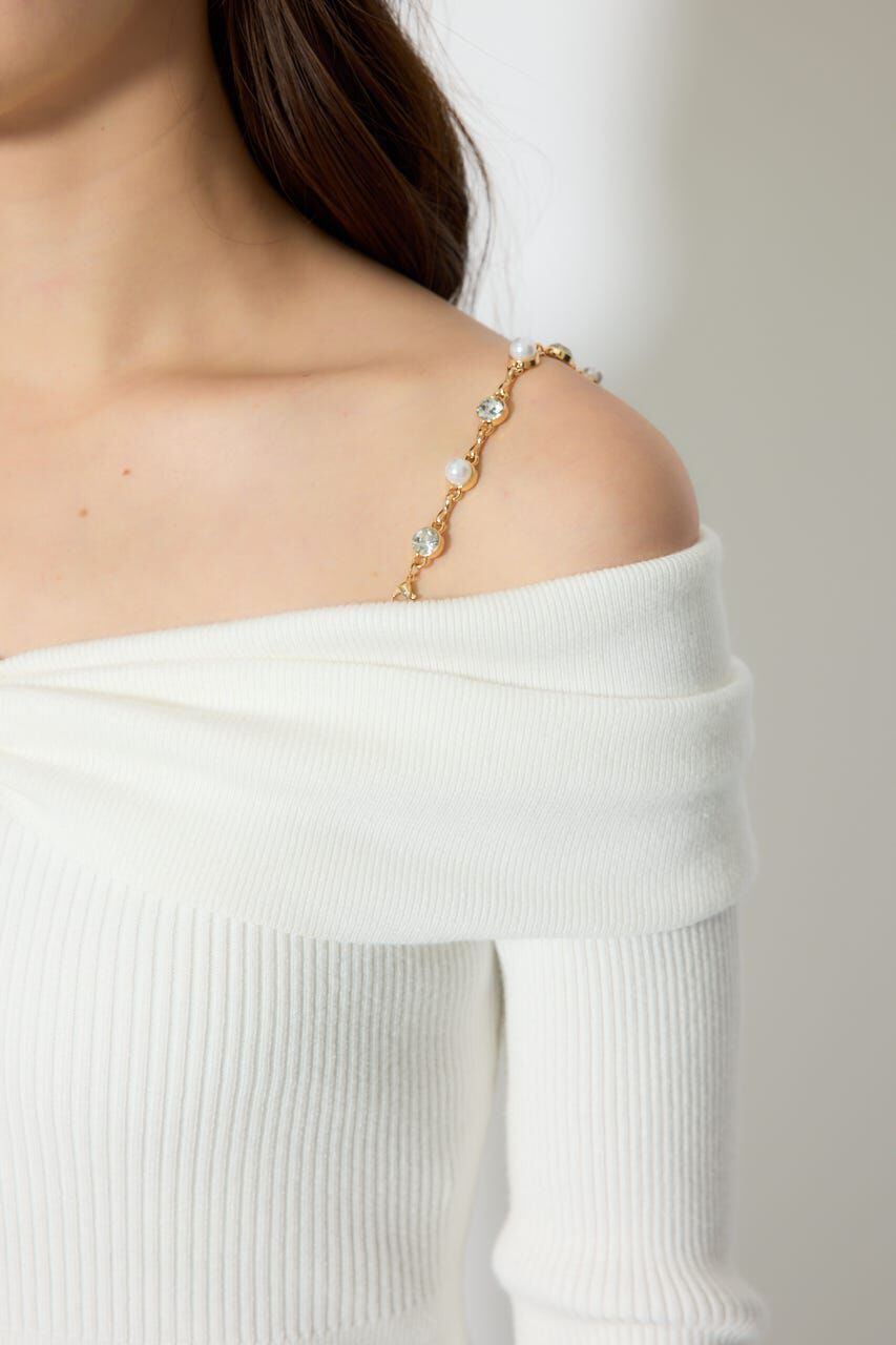 rienda「リボンデザインドットニットワンピース」|ワンピース|