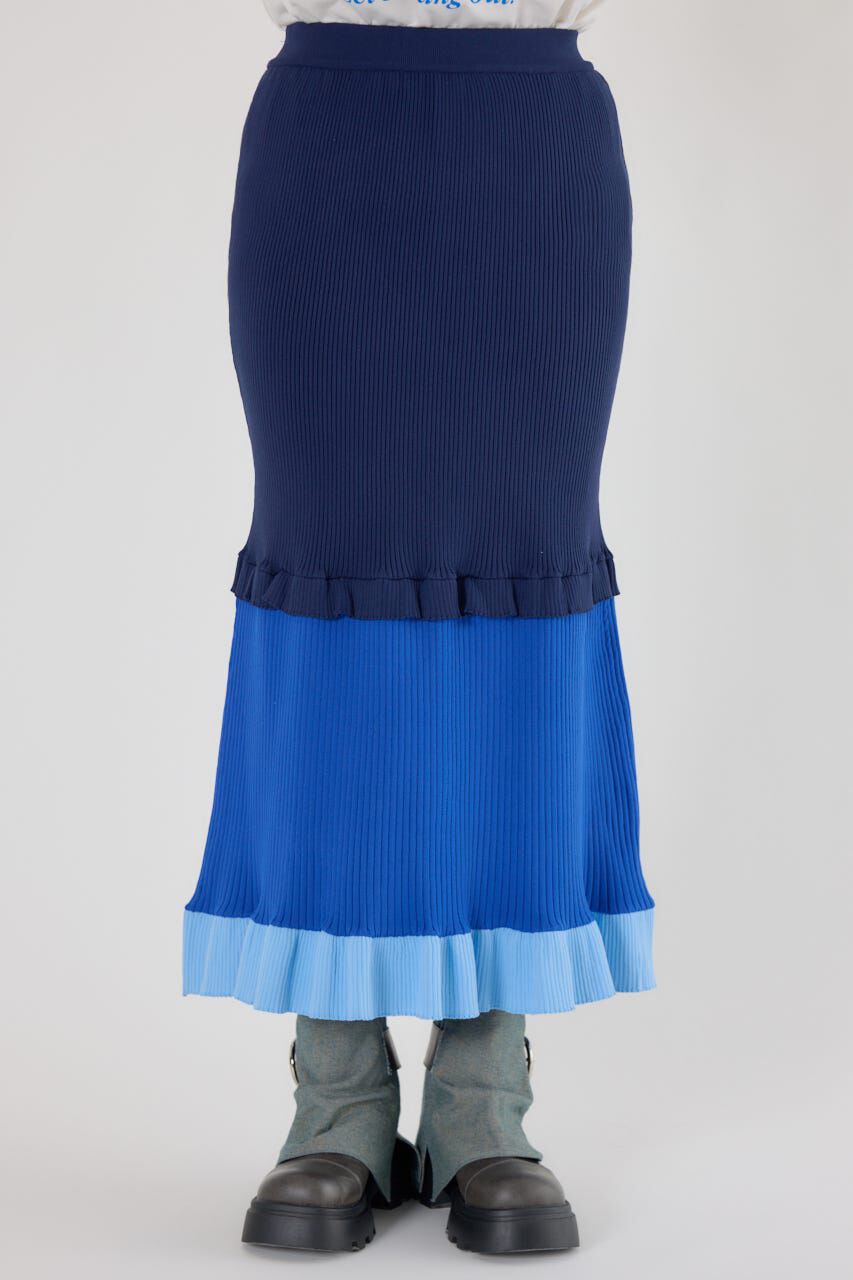 RODEO CROWNS「A-LIGHT フリル切替ニットスカート」|スカート|