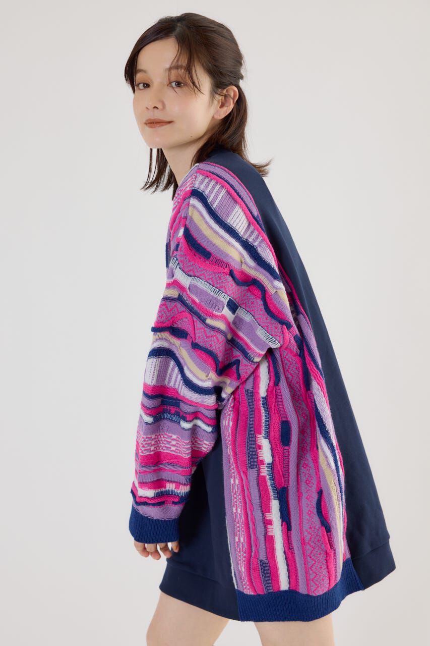 RODEO CROWNS「3D マルチカラーニットドッキングチュニック」|ニット・セーター|