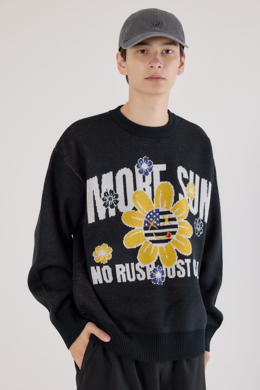 RODEO CROWNS「アメリカンフラワーニット」|ニット・セーター|BLK
